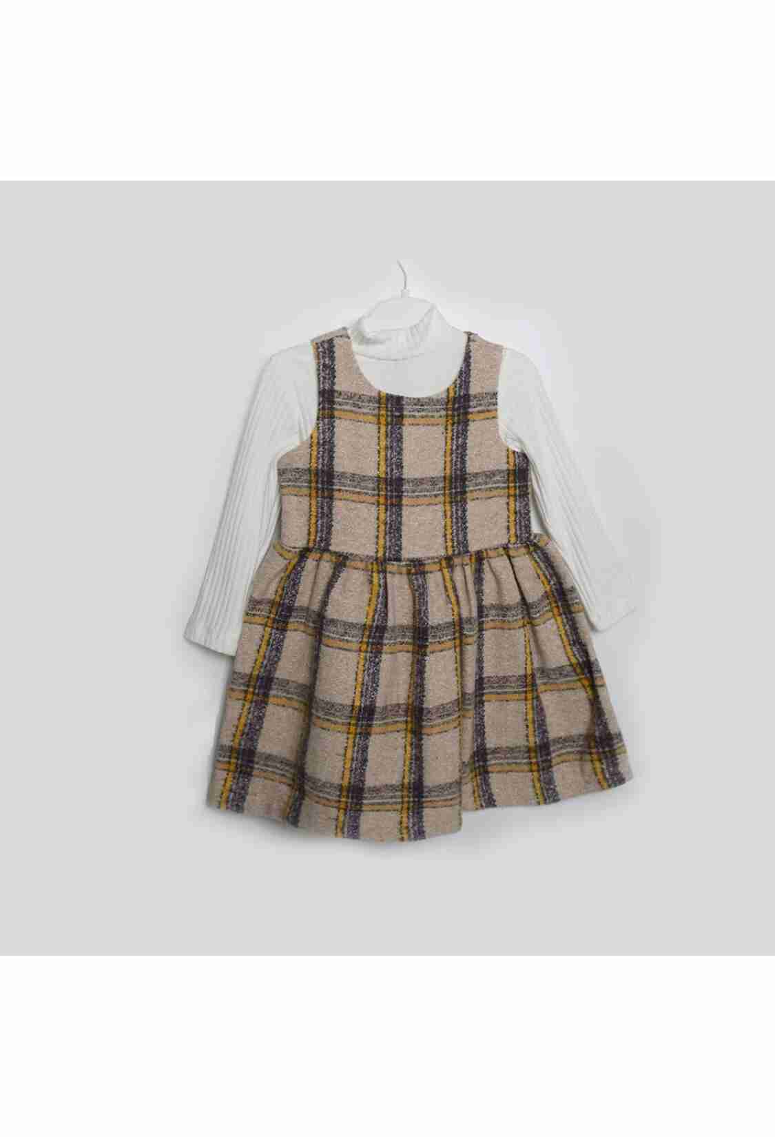 Girl's Dress - Toptan Kız Çocuk 2'li Elbiseli Body 3-6Y 1016-23235 - Brand: Büşra Bebe - Kids & Bby Clothes From TheBS Kids Turkey