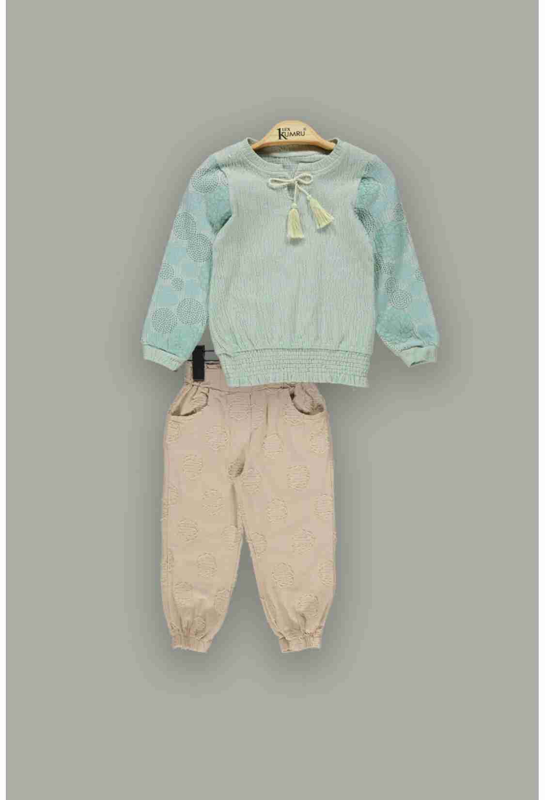 Girls' Suits - Toptan Kız Çocuk 2'li Gömlek ve Pantolonlu Takım 2-5Y 1075-3830 - Brand: Kumru Bebe - Kids & Bby Clothes From TheBS Kids Turkey