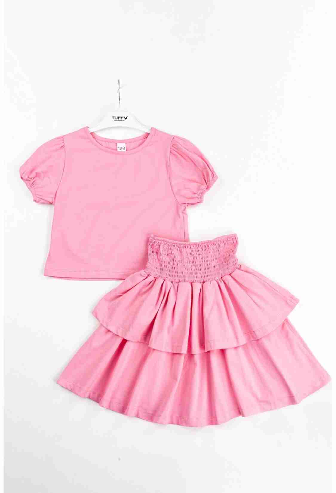 Girls' Suits - Toptan Kız Çocuk 2'li Tişört ve Etek Takım 10-13Y 1099-9662 - Brand: Tuffy - Kids & Bby Clothes From TheBS Kids Turkey