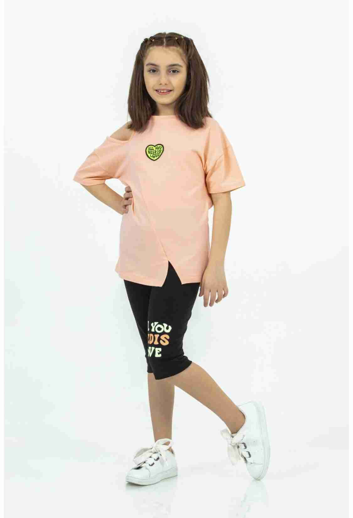 Girls' Suits - Toptan Kız Çocuk 2'li Tişört ve Tayt Takım 10-13Y 1099-9651 - Brand: Tuffy - Kids & Bby Clothes From TheBS Kids Turkey