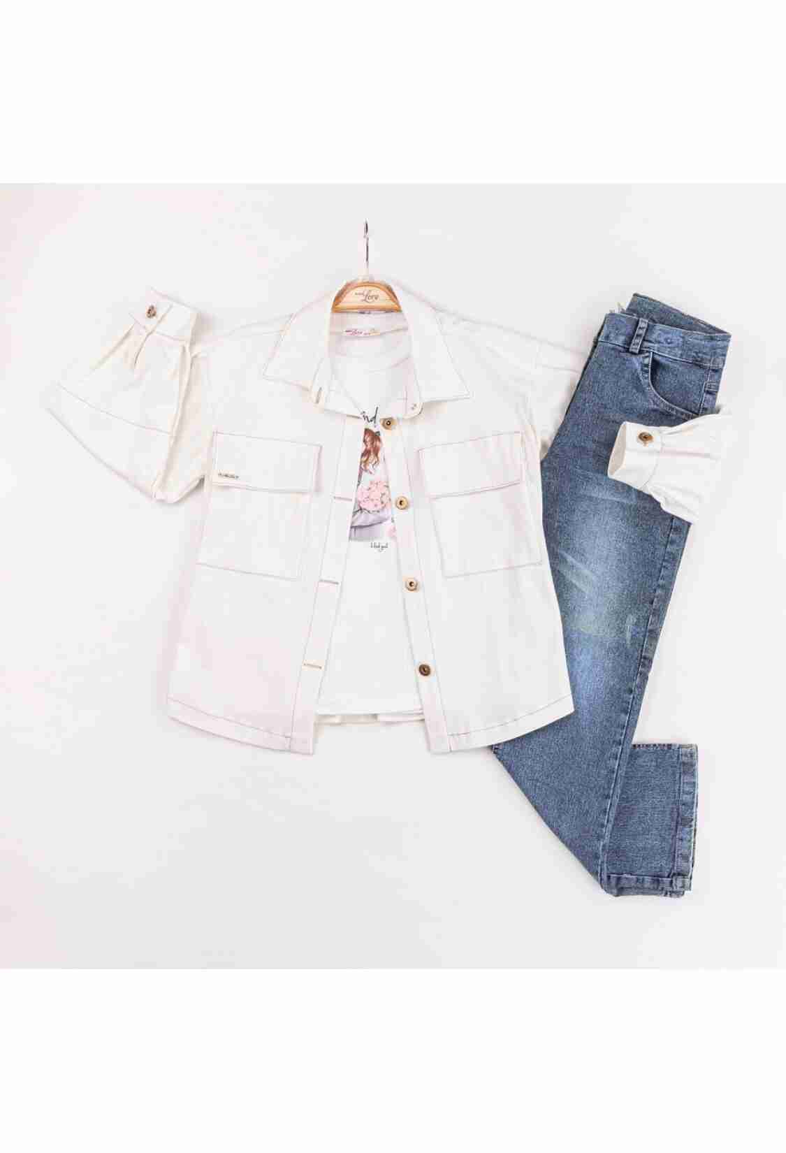 Girls' Suits - Toptan Kız Çocuk 3'lü Ceket, Badi ve Pantolonlu Takım 2-6Y 5610 1055-5610 - Brand: Miss Lore - Kids & Bby Clothes From TheBS Kids Turkey