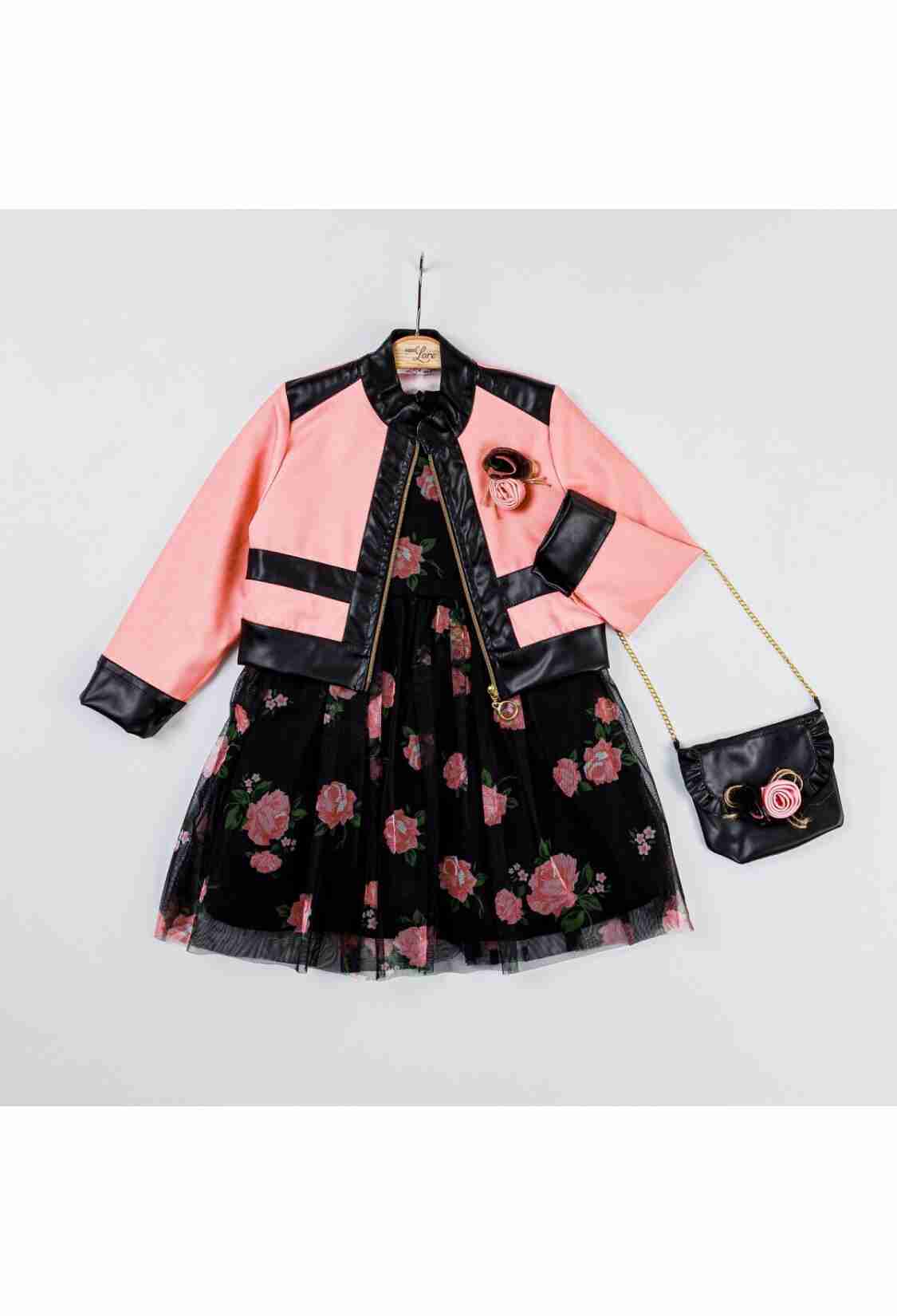 Girls' Suits - Toptan Kız Çocuk 3'lü Ceket, Elbise ve Çantalı Takım 2-6Y 5317 1055-5317 - Brand: Miss Lore - Kids & Bby Clothes From TheBS Kids Turkey