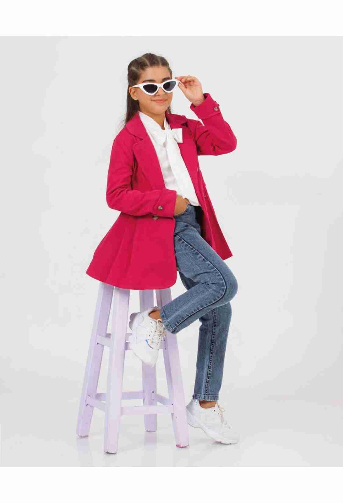 Girls' Suits - Toptan Kız Çocuk 3'lü Ceket, Tişört ve Pantolon Takım 6-10Y 1055-5615 - Brand: Miss Lore - Kids & Bby Clothes From TheBS Kids Turkey