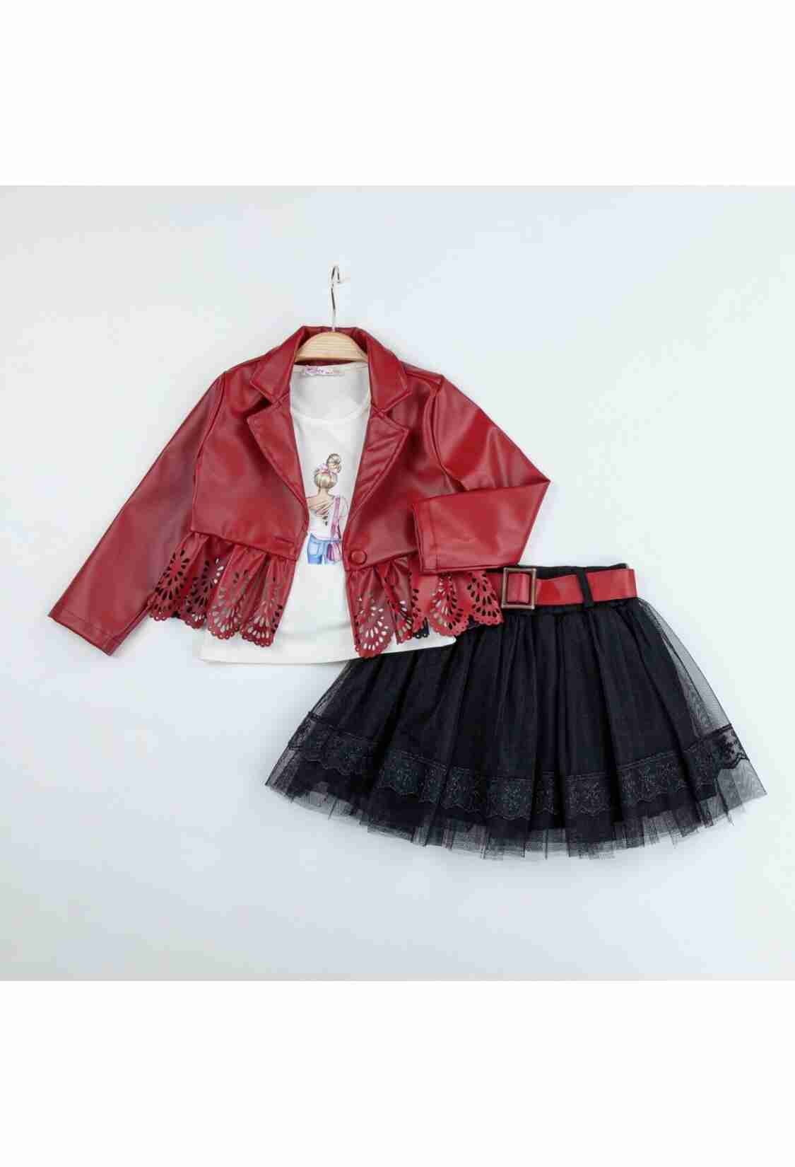 Girls' Suits - Toptan Kız Çocuk 3'lü Ceketi, Badi ve Etek Takım 2-6Y 1055-5522 - Brand: Miss Lore - Kids & Bby Clothes From TheBS Kids Turkey