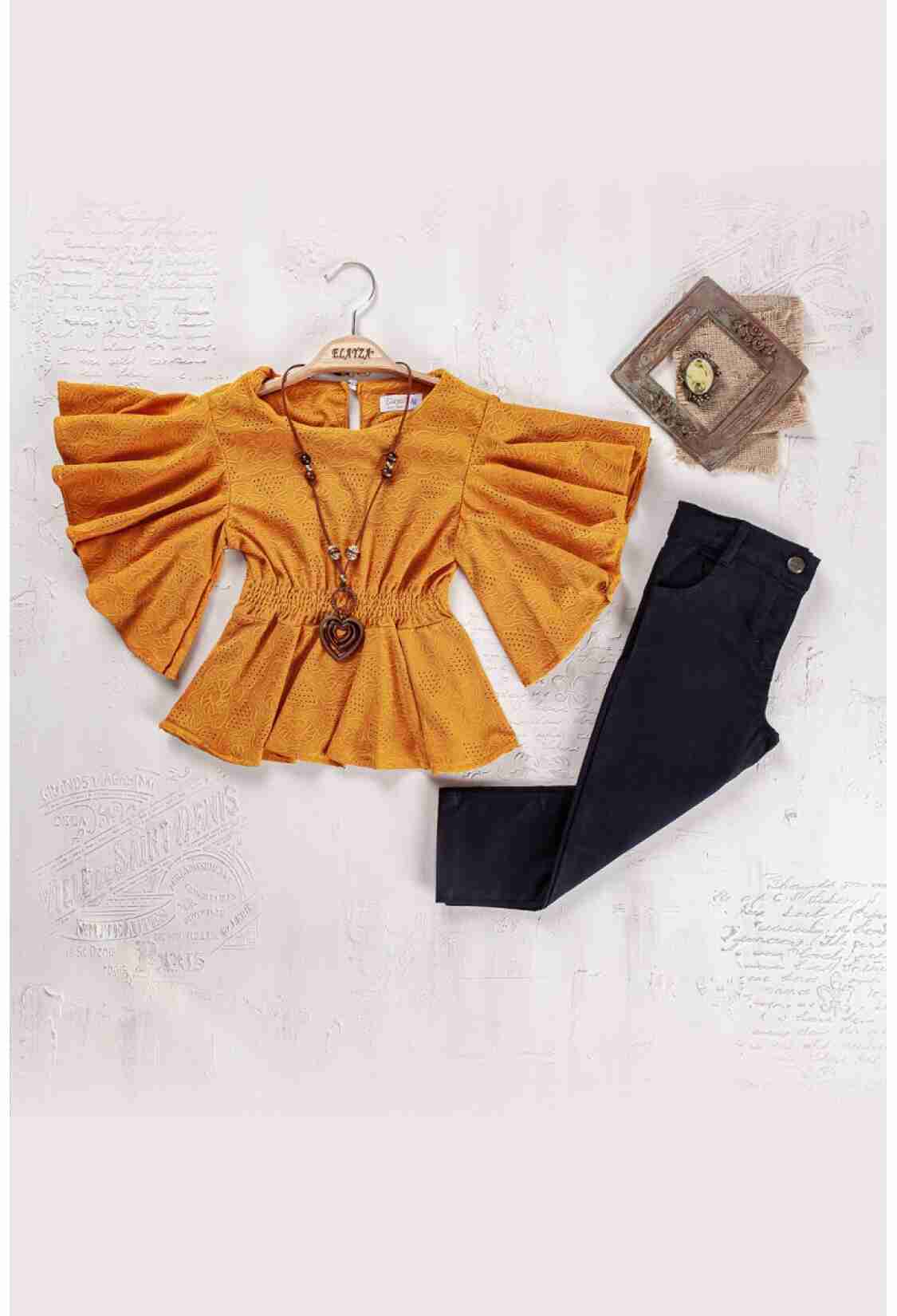 Girls' Suits - Toptan Kız Çocuk Bluz ve Pantolon Takımı 5-8 Yaş 2023-2262 - Brand: Elayza - Kids & Bby Clothes From TheBS Kids Turkey