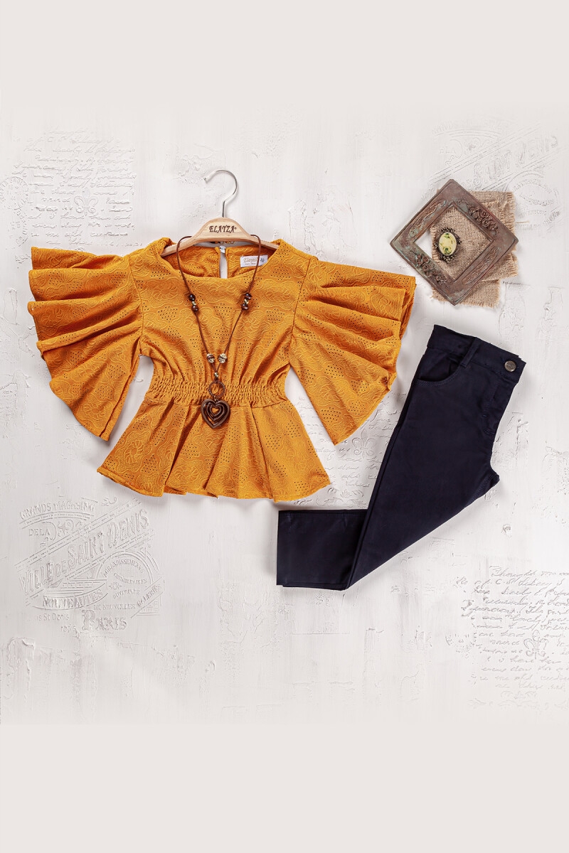 Girls' Suits - Toptan Kız Çocuk Bluz ve Pantolon Takımı 5-8 Yaş 2023-2262 - Brand: Elayza - Kids & Bby Clothes From TheBS Kids Turkey