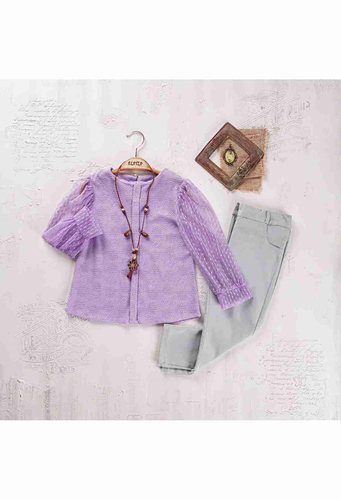 Girls' Suits - Toptan Kız Çocuk Bluz ve Pantolon Takımı 5-8 Yaş 2023-2268 - Brand: Elayza - Kids & Bby Clothes From TheBS Kids Turkey