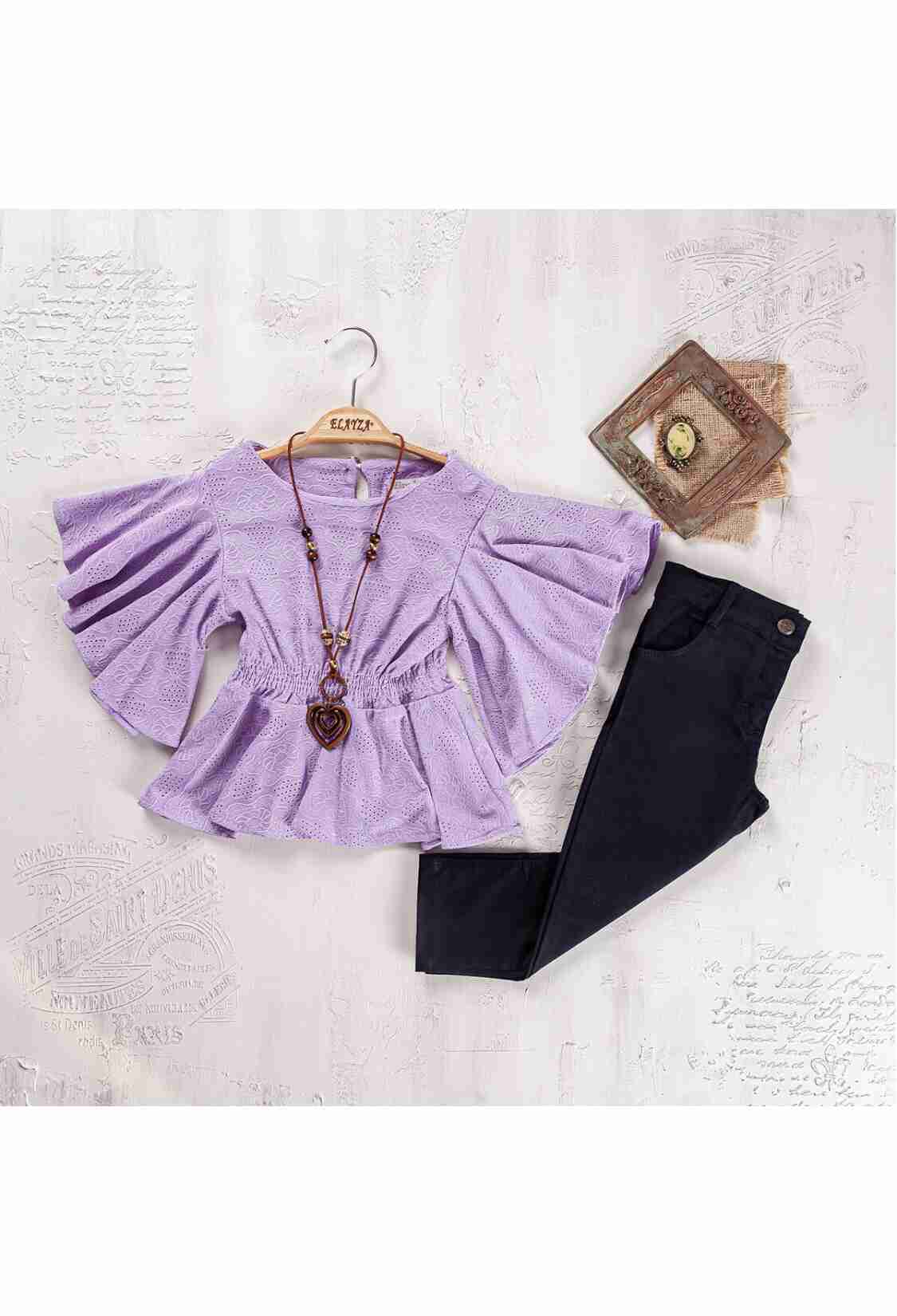 Girls' Suits - Toptan Kız Çocuk Bluz ve Pantolon Takımı 9-12 Yaş 2023-2265 - Brand: Elayza - Kids & Bby Clothes From TheBS Kids Turkey