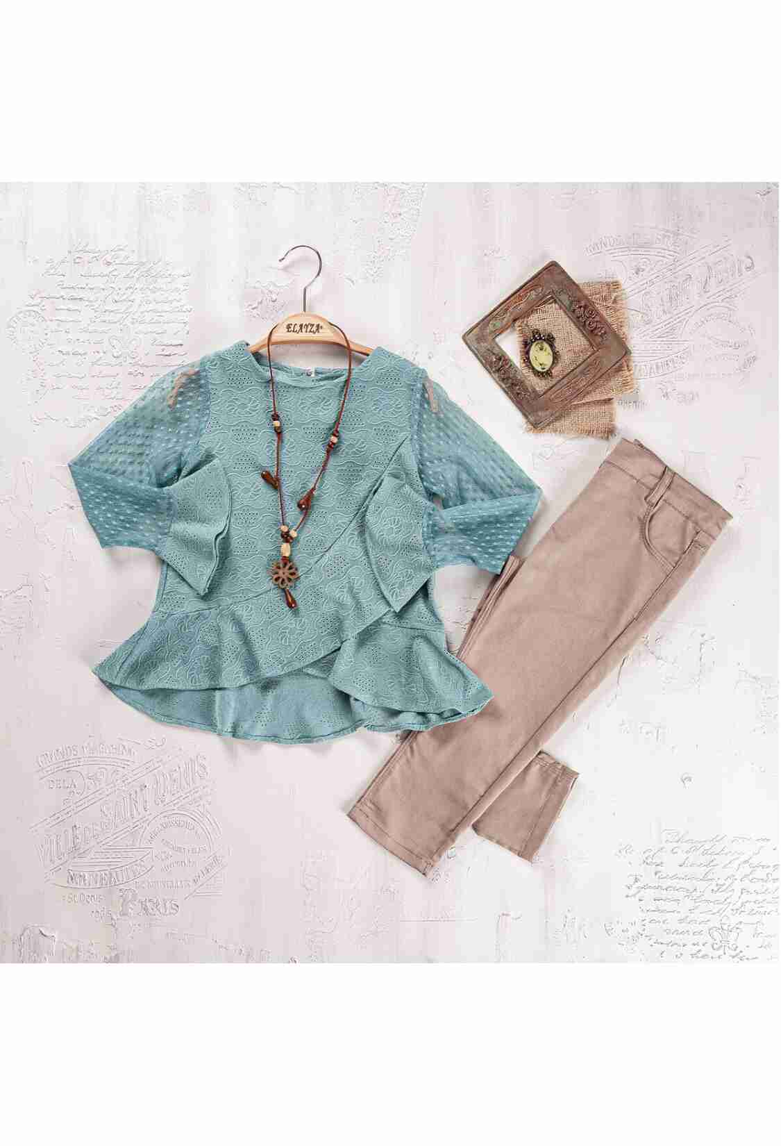 Girls' Suits - Toptan Kız Çocuk Bluz ve Pantolon Takımı 9-12 Yaş 2023-2267 - Brand: Elayza - Kids & Bby Clothes From TheBS Kids Turkey