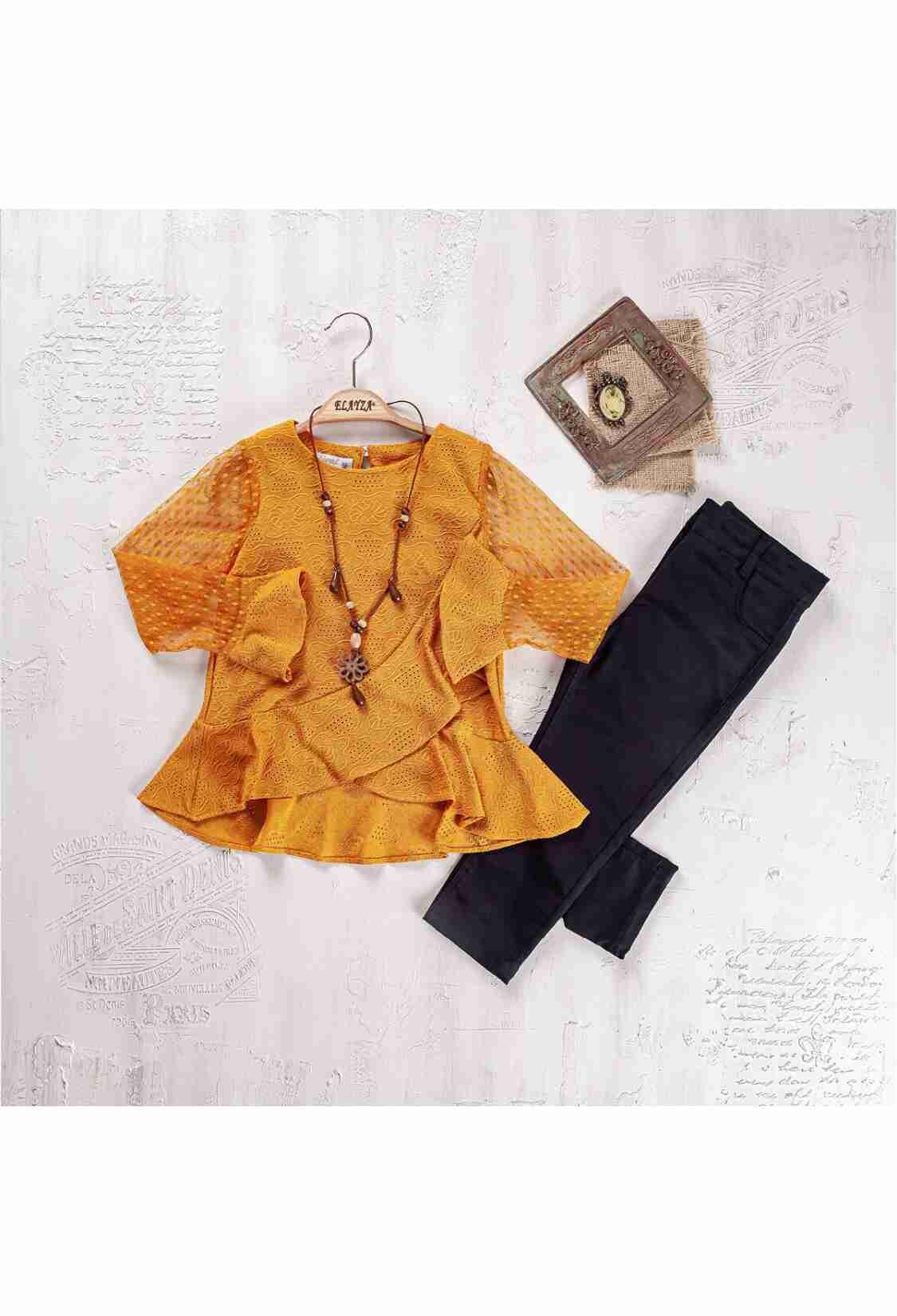 Girls' Suits - Toptan Kız Çocuk Bluz ve Pantolon Takımı 9-12 Yaş 2023-2267 - Brand: Elayza - Kids & Bby Clothes From TheBS Kids Turkey