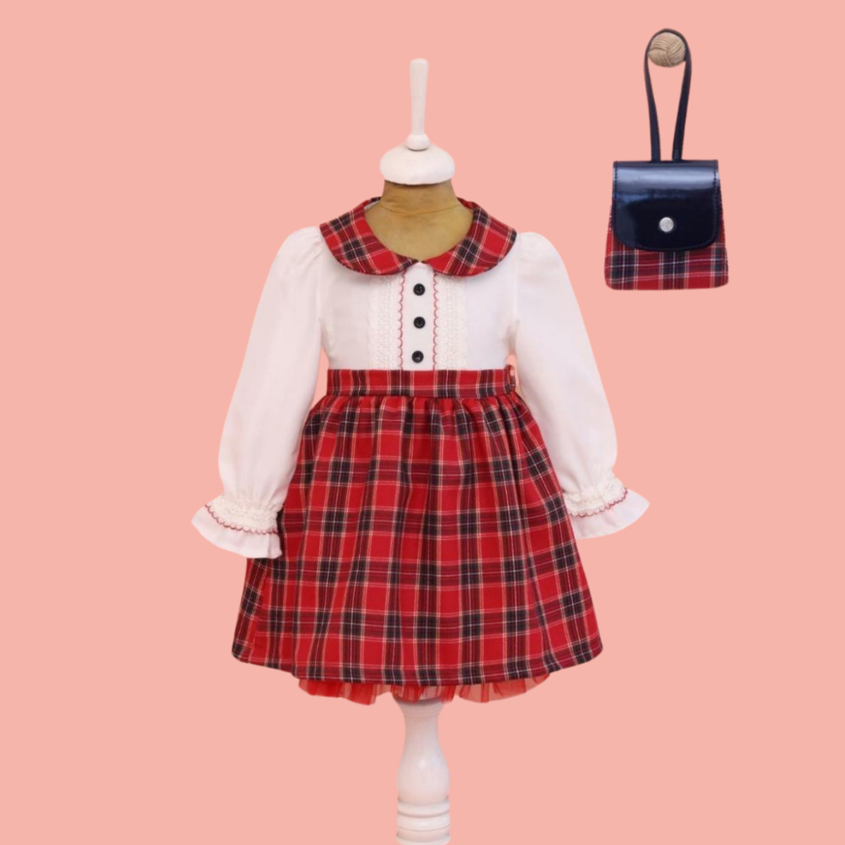 Girl’s Dress – Toptan Kız Çocuk Çantalı Elbise 2-5Y 1049-6518 – Brand: Lilax – Kids & Bby Clothes From TheBS Kids Turkey