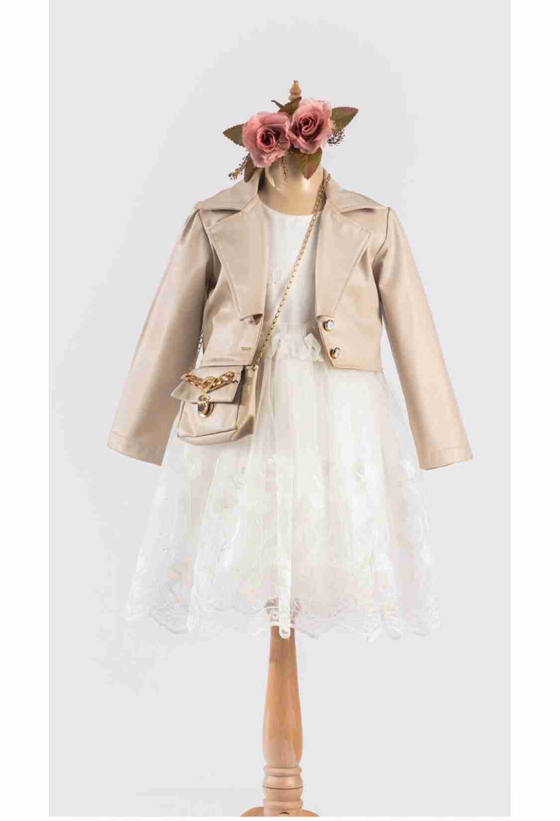 Girl's Dress - Toptan Kız Çocuk Ceketli Çantalı Elbise 6-12Y 1042-2548 - Brand: Tivido - Kids & Bby Clothes From TheBS Kids Turkey