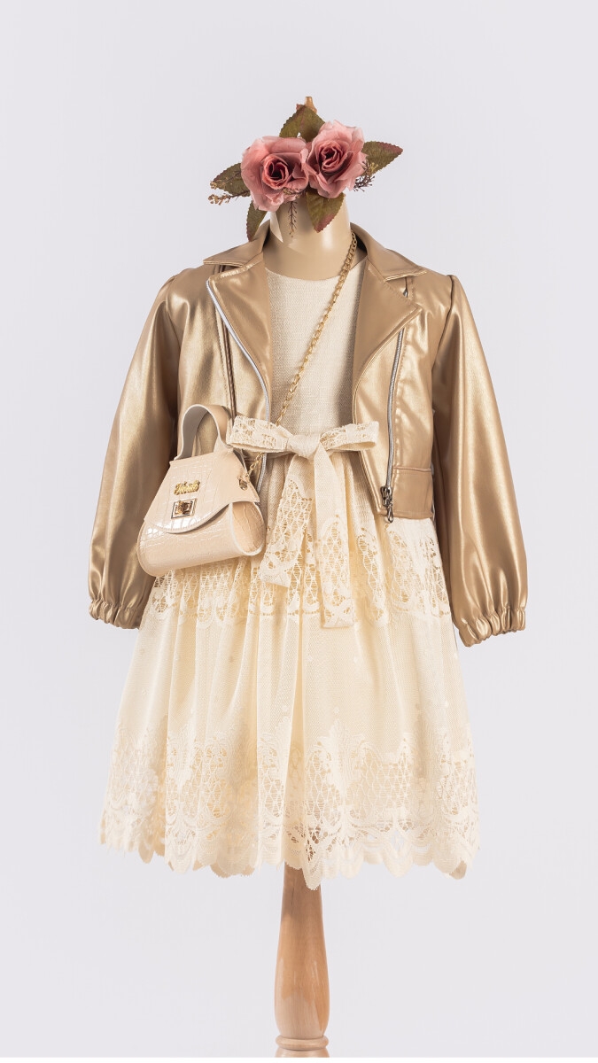 Girl's Dress - Toptan Kız Çocuk Ceketli Çantalı Elbise 6-12Y 1042-2557 - Brand: Tivido - Kids & Bby Clothes From TheBS Kids Turkey