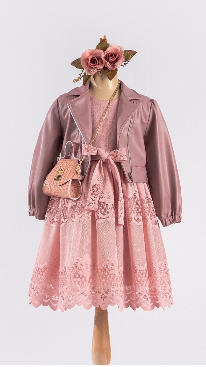 Girl’s Dress – Toptan Kız Çocuk Ceketli Çantalı Elbise 6-12Y 1042-2557 – Brand: Tivido – Kids & Bby Clothes From TheBS Kids Turkey