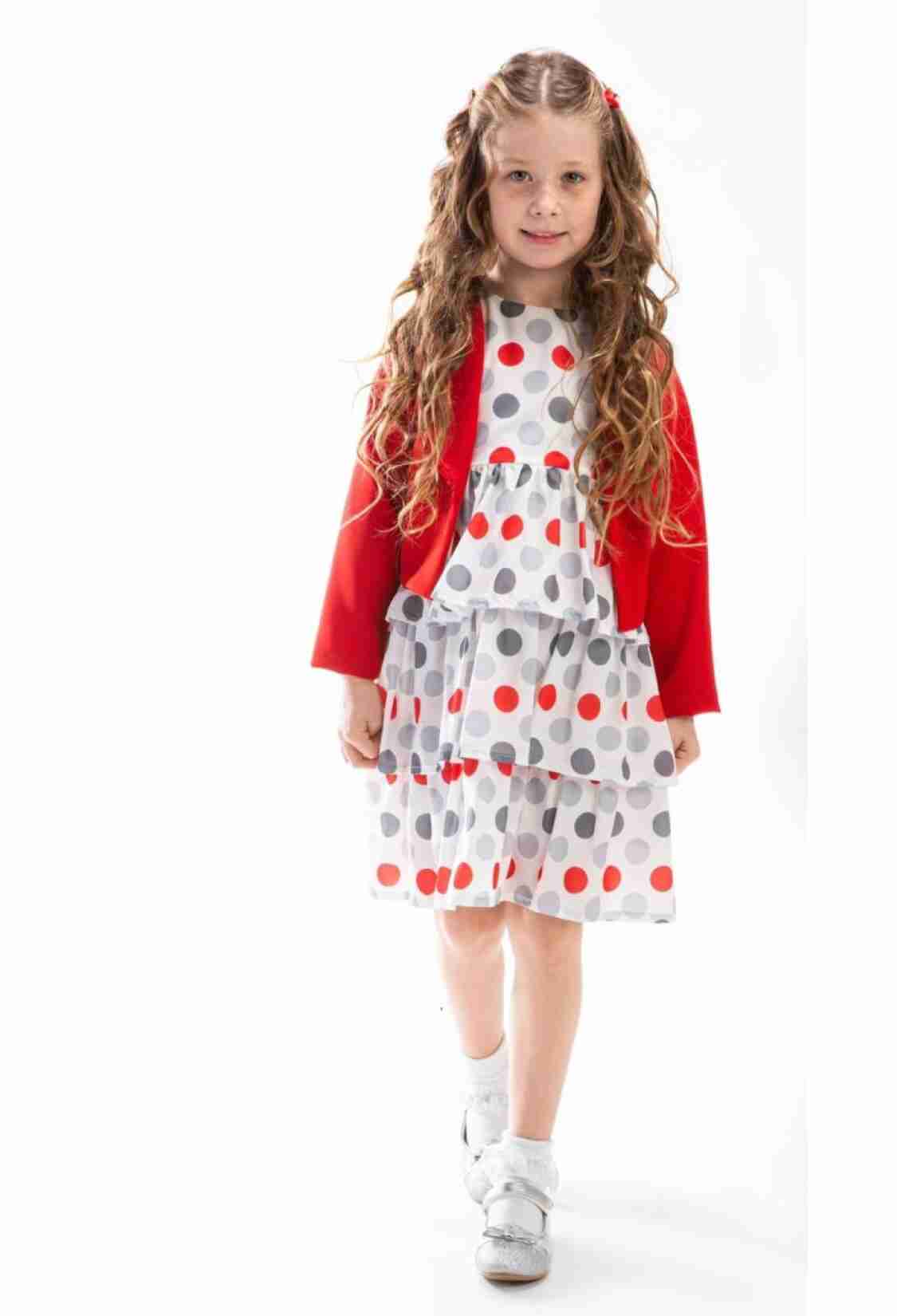 Girl's Dress - Toptan Kız Çocuk Ceketli Elbise 5-8Y 2023-2201 - Brand: Elayza - Kids & Bby Clothes From TheBS Kids Turkey