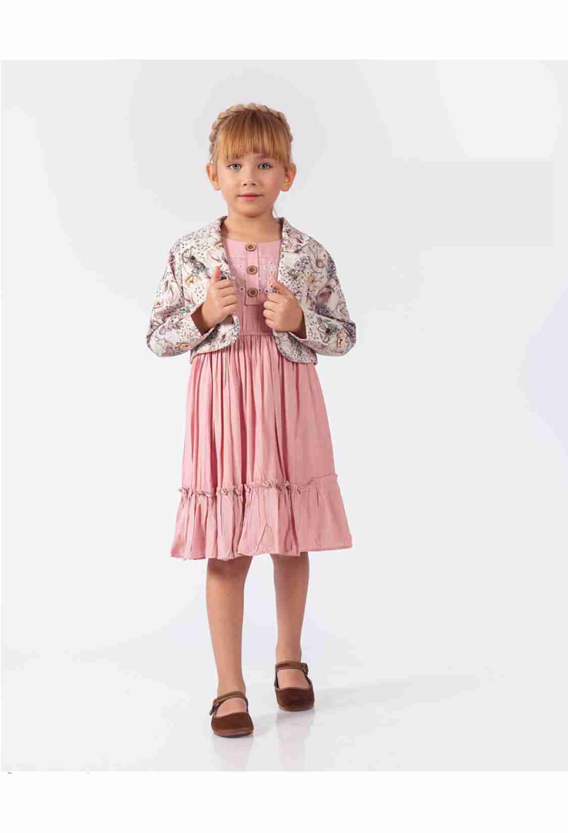 Girls' Suits - Toptan Kız Çocuk Ceketli Elbise 5-8Y 2023-2342 - Brand: Elayza - Kids & Bby Clothes From TheBS Kids Turkey