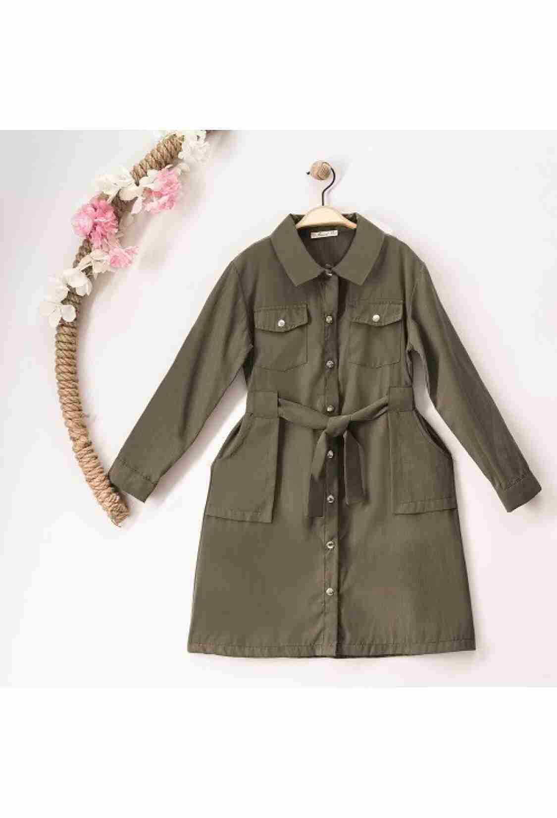 Girl's Dress - Toptan Kız Çocuk Cepli Elbise 7-10Y 1016-23108 - Brand: Büşra Bebe - Kids & Bby Clothes From TheBS Kids Turkey