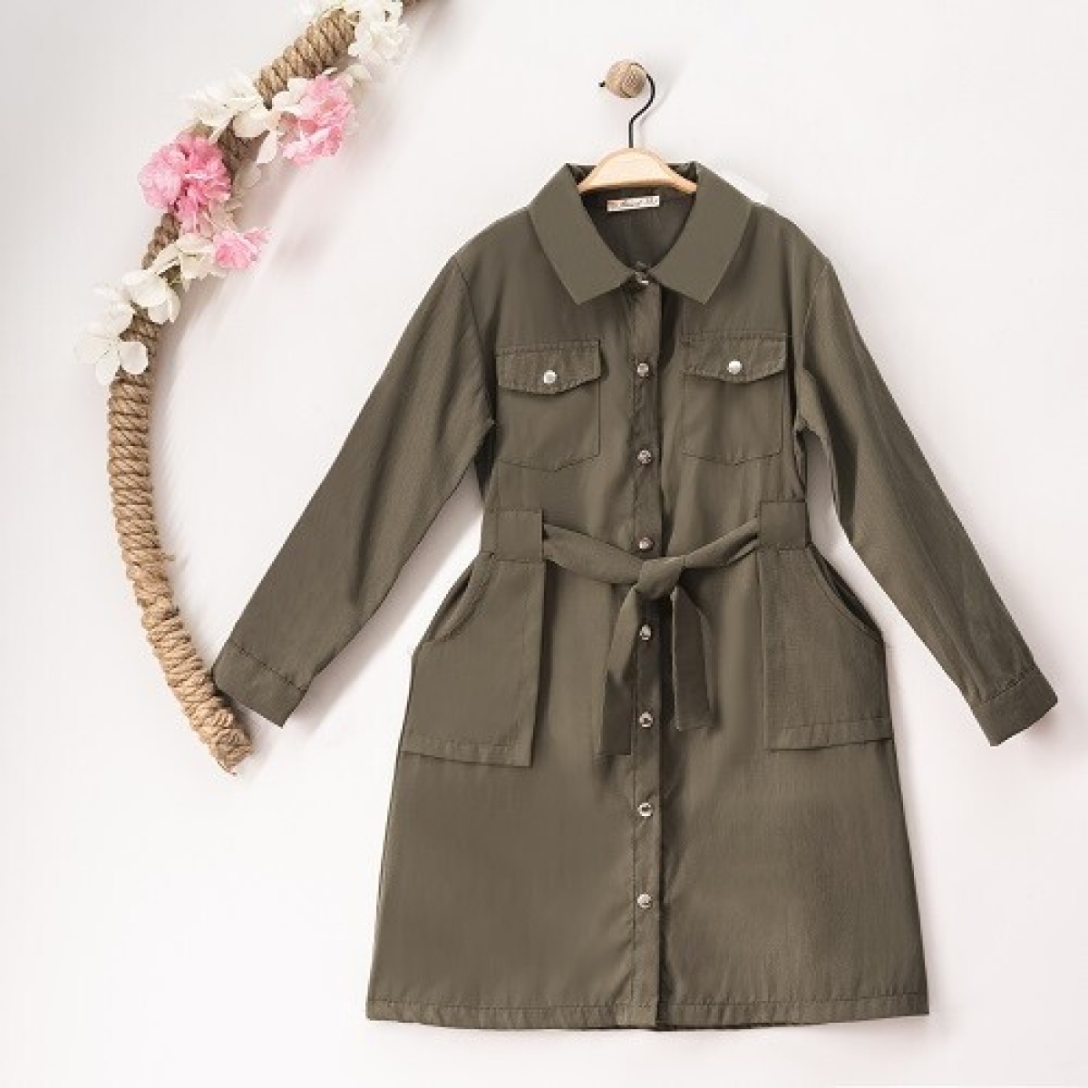 Girl's Dress - Toptan Kız Çocuk Cepli Elbise 7-10Y 1016-23108 - Brand: Büşra Bebe - Kids & Bby Clothes From TheBS Kids Turkey