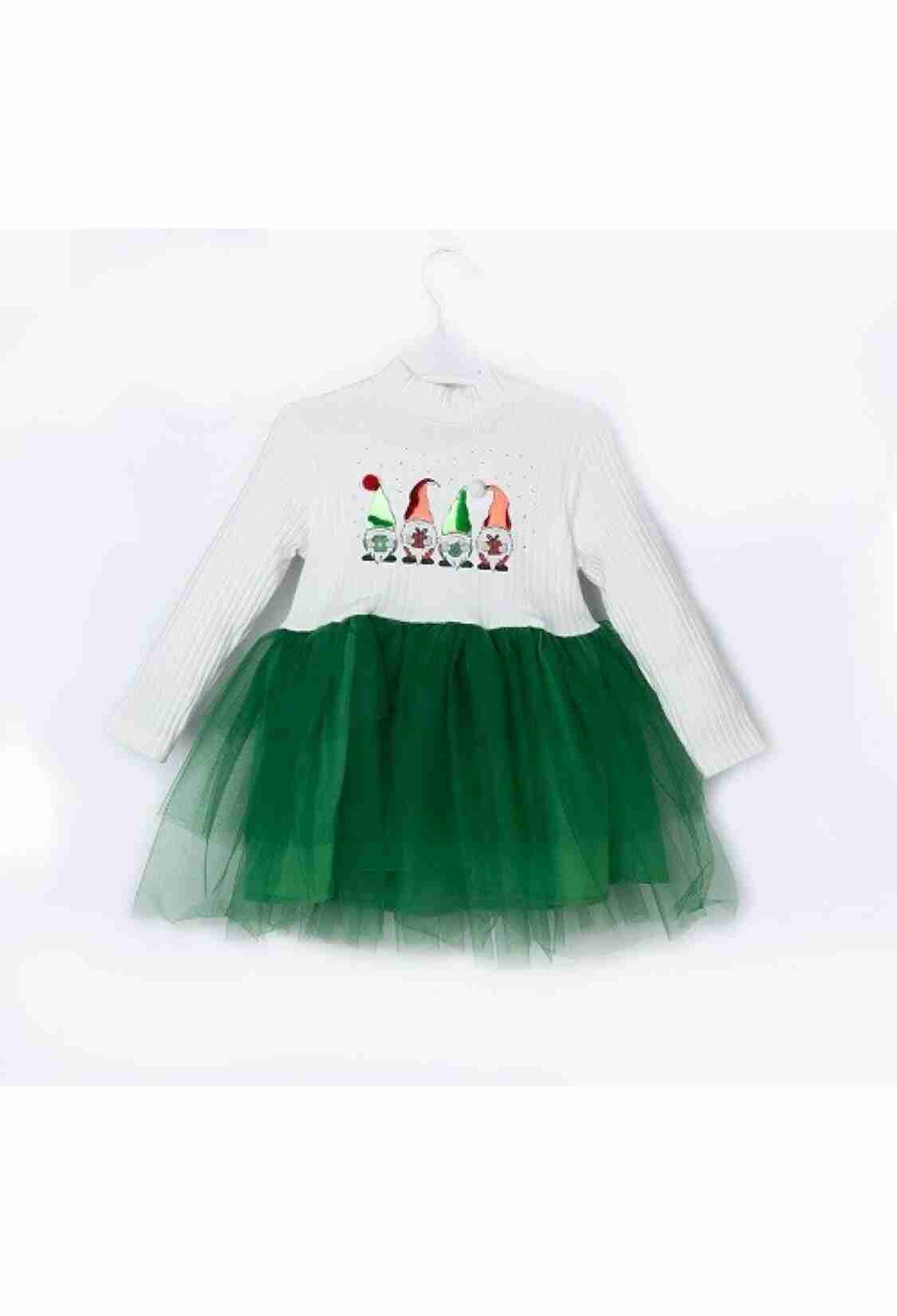 Girl's Dress - Toptan Kız Çocuk Christmas Tüllü Elbise 3-6Y 1016-23248 - Brand: Büşra Bebe - Kids & Bby Clothes From TheBS Kids Turkey