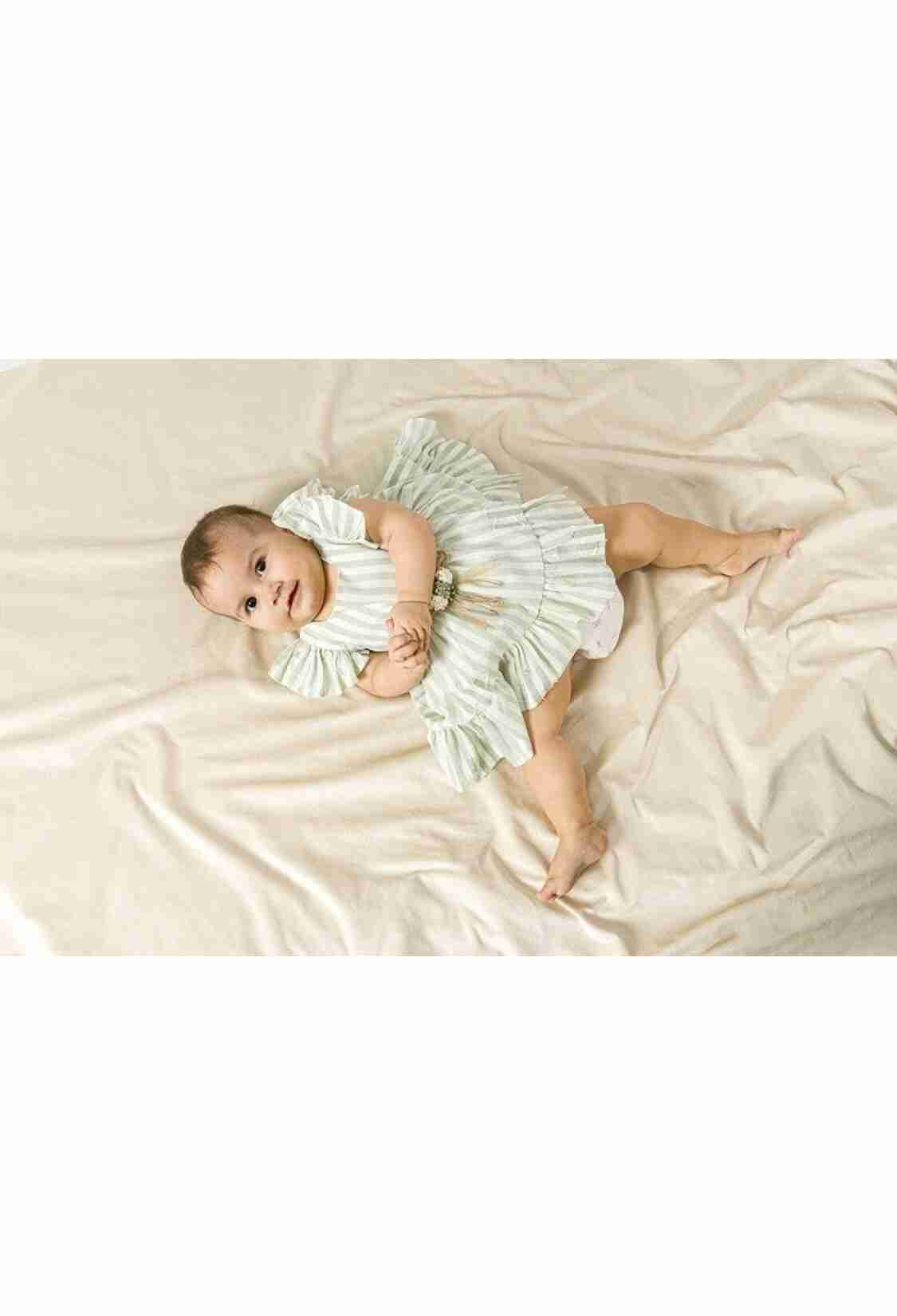 Girl's Dress - Toptan Kız Çocuk Çizgili Elbise 2-5Y 1022-23148 - Brand: Wecan - Kids & Bby Clothes From TheBS Kids Turkey