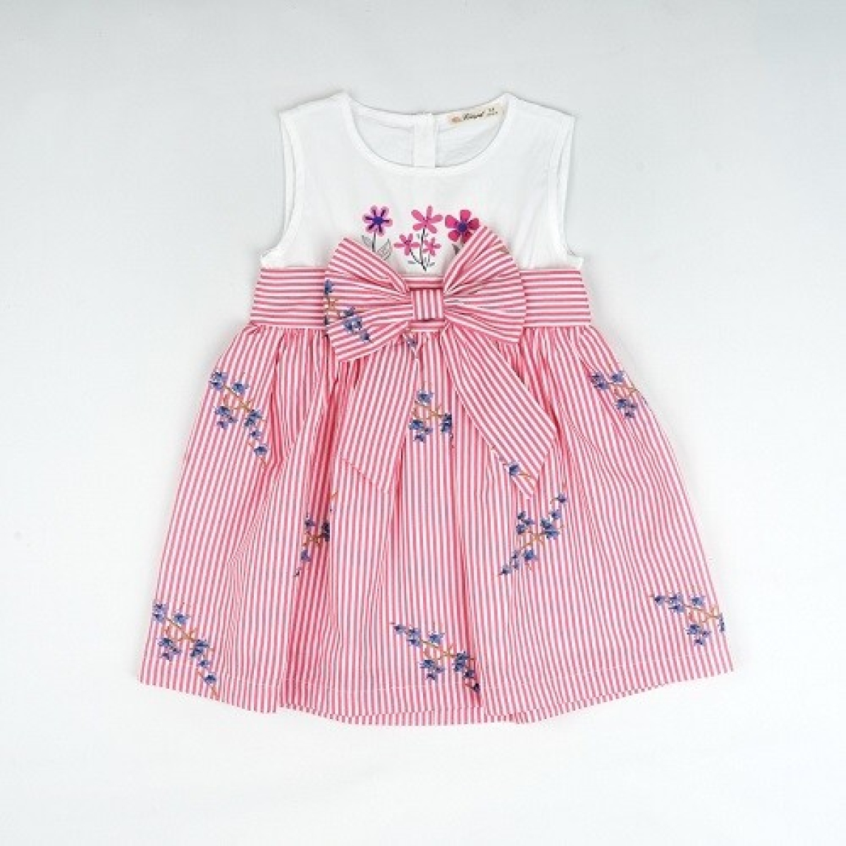 Girl's Dress - Toptan Kız Çocuk Çizgili Elbise 3-6Y 1016-23165 - Brand: Büşra Bebe - Kids & Bby Clothes From TheBS Kids Turkey