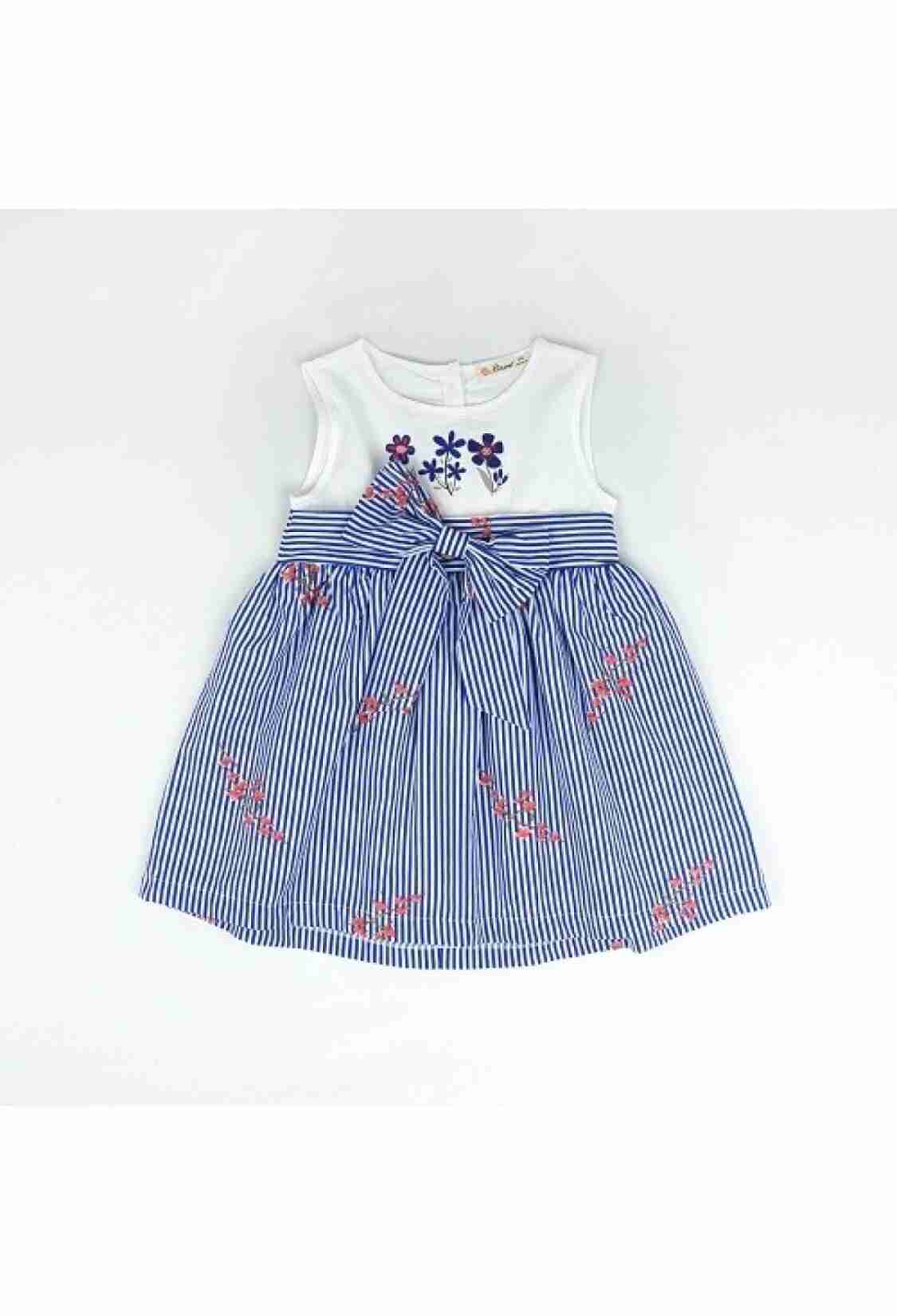 Girl's Dress - Toptan Kız Çocuk Çizgili Elbise 3-6Y 1016-23165 - Brand: Büşra Bebe - Kids & Bby Clothes From TheBS Kids Turkey