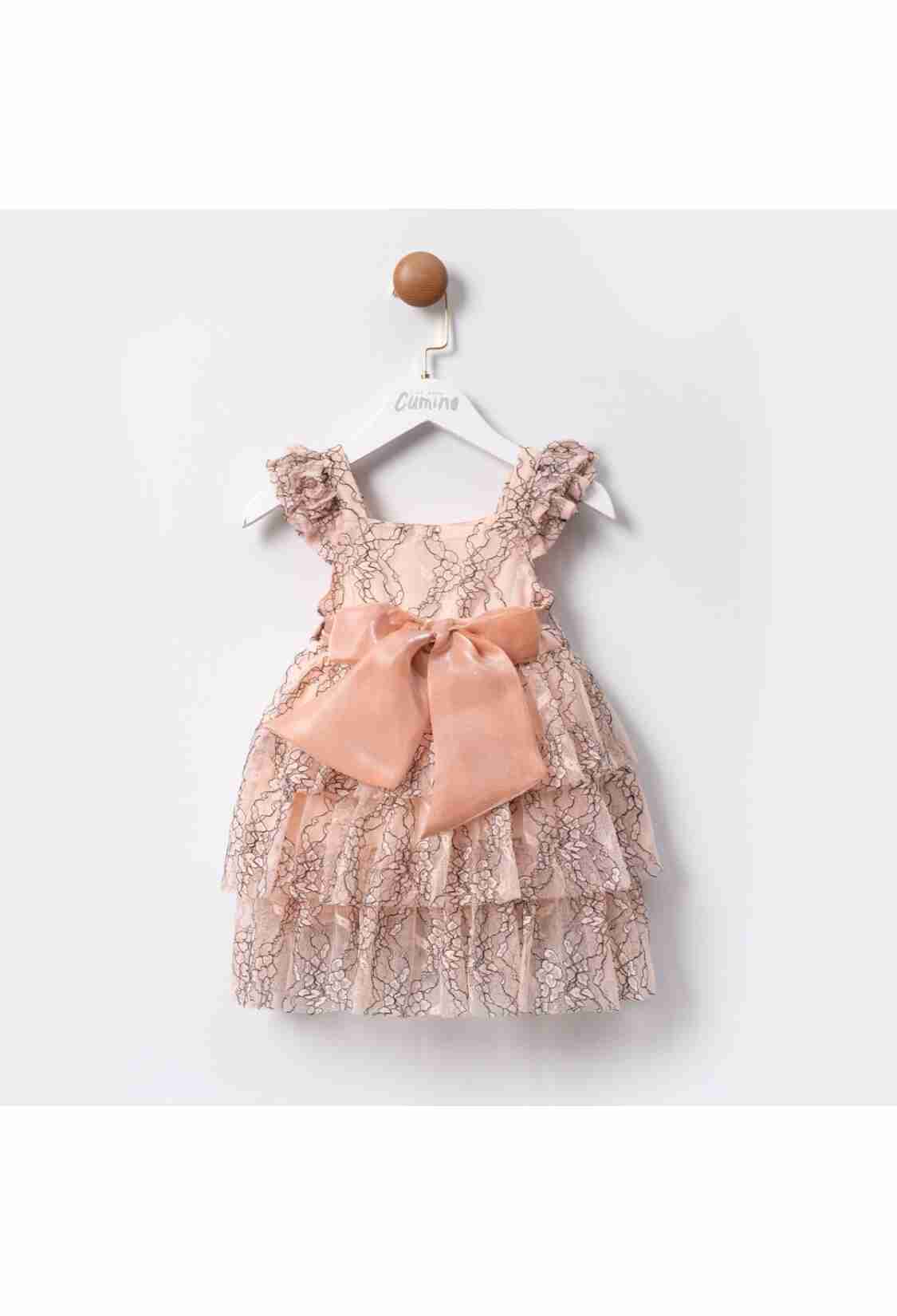 Girl's Dress - Toptan Kız Çocuk Elbise 2-5Y 1014-CMN3487 - Brand: Cumino - Kids & Bby Clothes From TheBS Kids Turkey