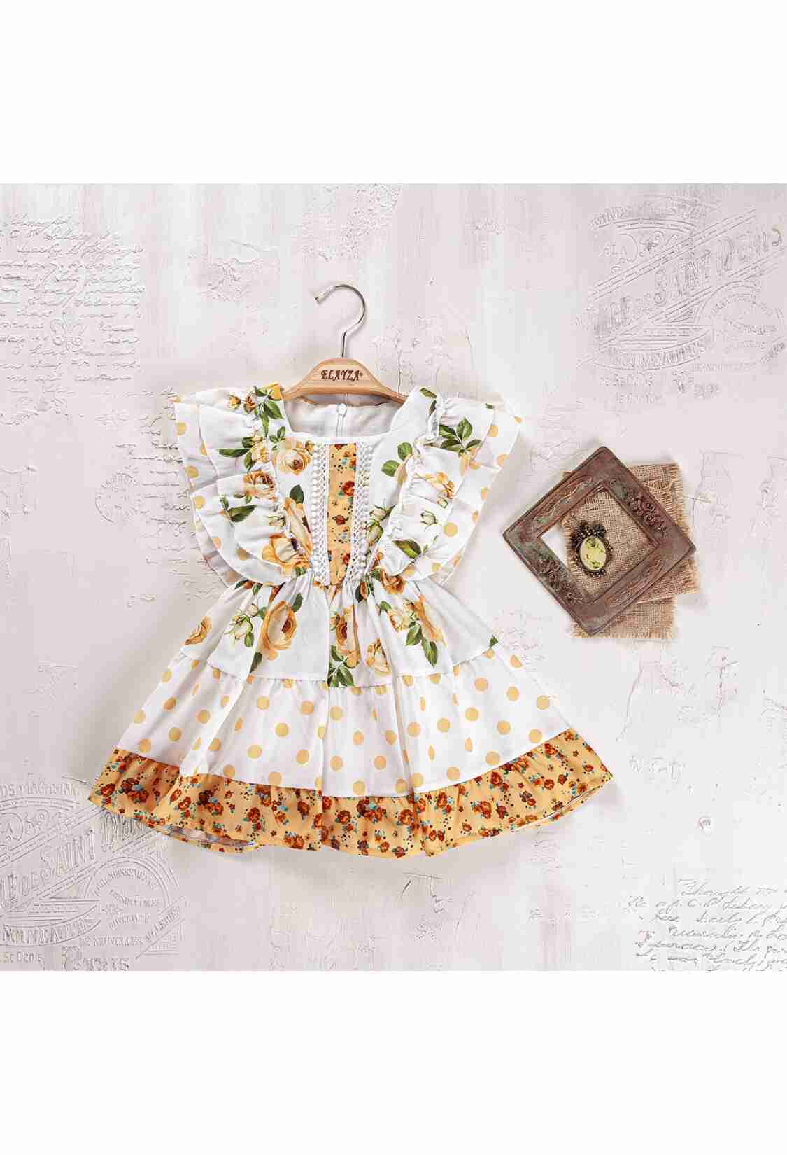 Girl's Dress - Toptan Kız Çocuk Elbise 2-5Y 2023-2207 - Brand: Elayza - Kids & Bby Clothes From TheBS Kids Turkey