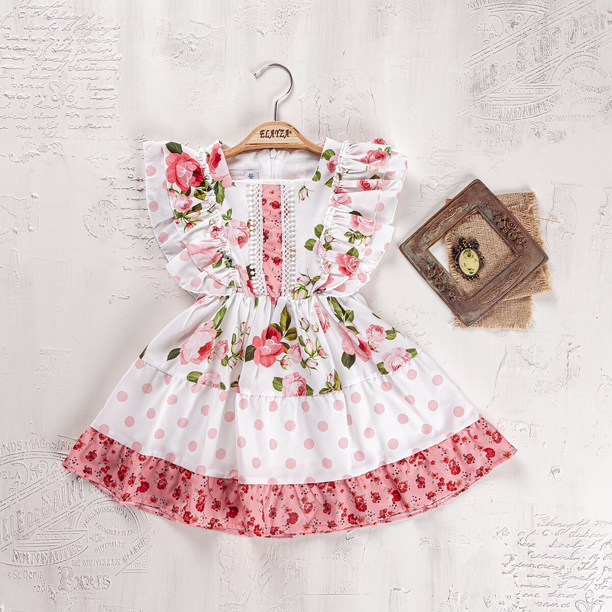 Girl’s Dress – Toptan Kız Çocuk Elbise 2-5Y 2023-2207 – Brand: Elayza – Kids & Bby Clothes From TheBS Kids Turkey