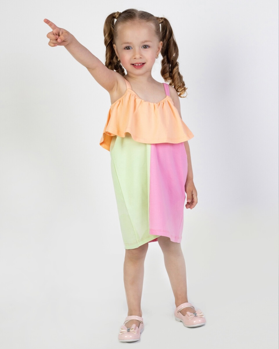 Girl's Dress - Toptan Kız Çocuk Elbise 2-5Y 1099-9571 - Brand: Tuffy - Kids & Bby Clothes From TheBS Kids Turkey