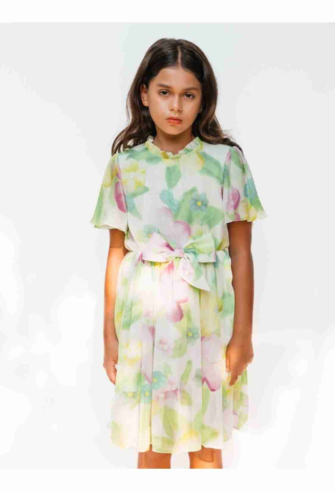 Girl's Dress - Toptan Kız Çocuk Elbise 4-12Y 1083-DSL0195 - Brand: Sheshe - Kids & Bby Clothes From TheBS Kids Turkey