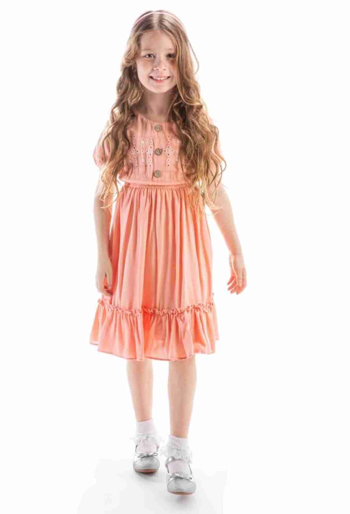 Girl's Dress - Toptan Kız Çocuk Elbise 5-8Y 2023-2216 - Brand: Elayza - Kids & Bby Clothes From TheBS Kids Turkey