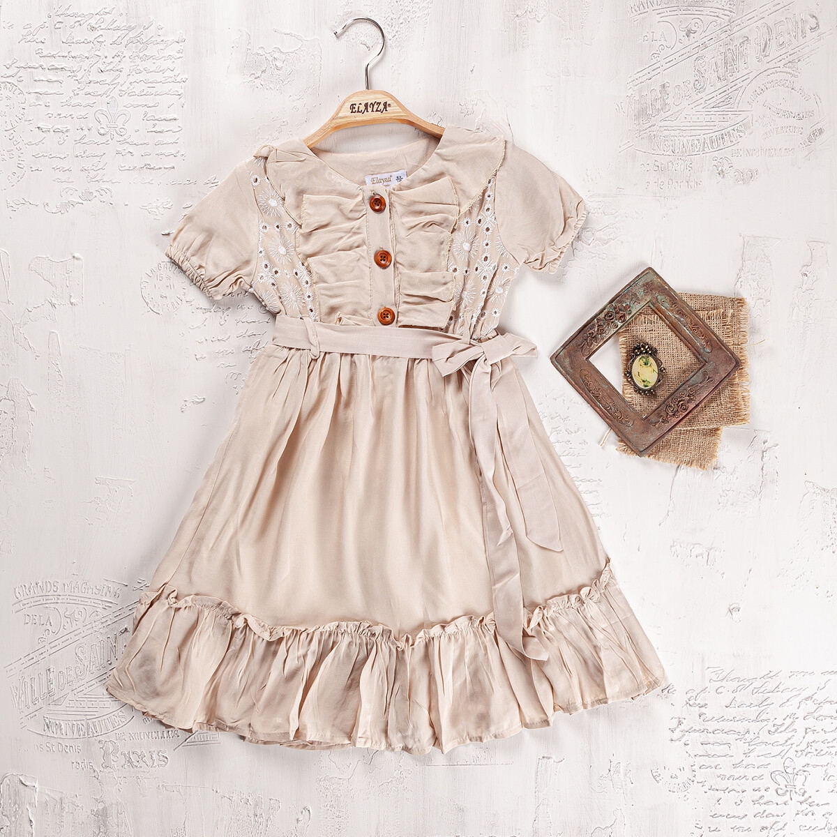 Girl’s Dress – Toptan Kız Çocuk Elbise 5-8Y 2023-2242 – Brand: Elayza – Kids & Bby Clothes From TheBS Kids Turkey