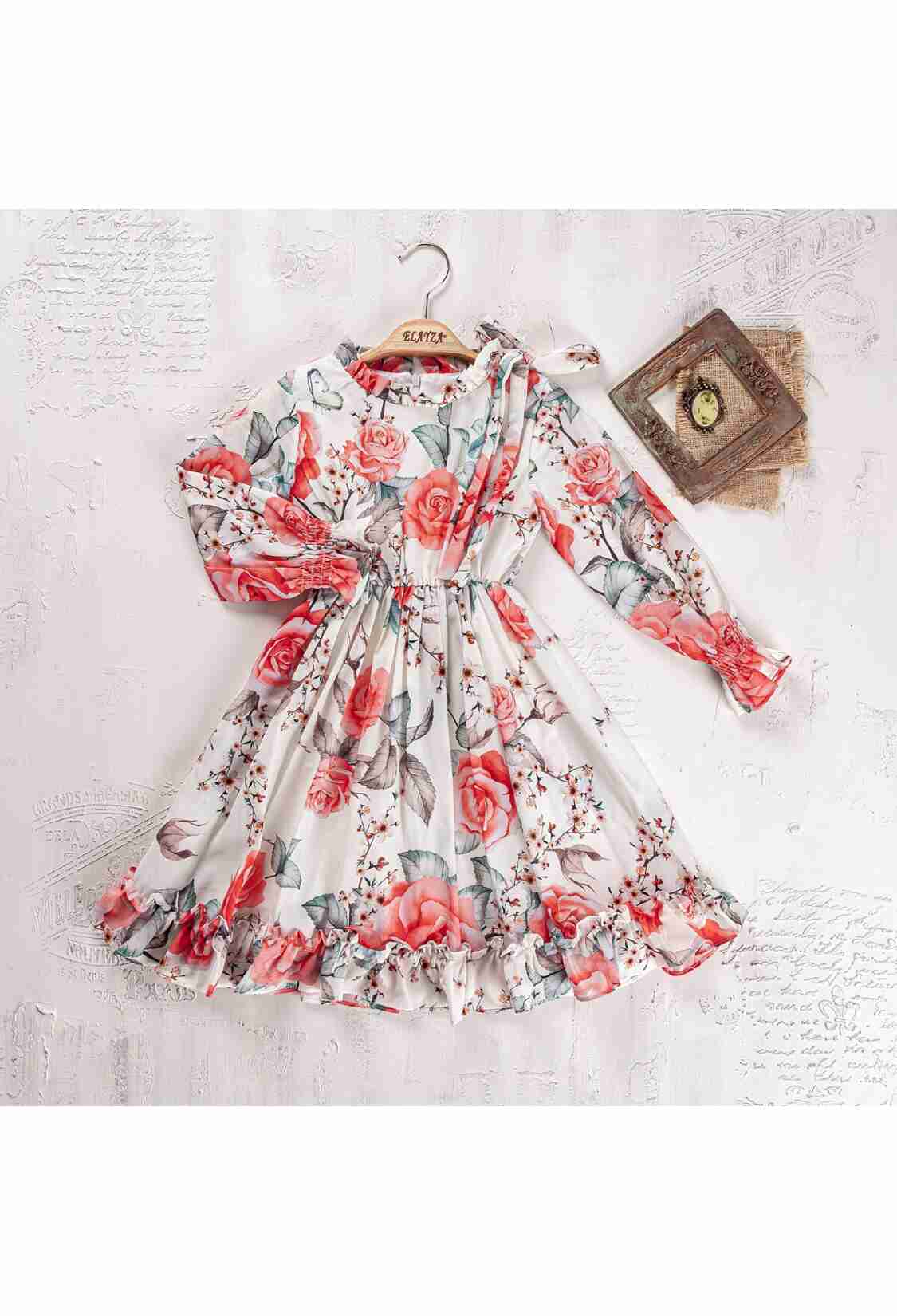 Girl's Dress - Toptan Kız Çocuk Elbise 5-8Y 2023-2276 - Brand: Elayza - Kids & Bby Clothes From TheBS Kids Turkey