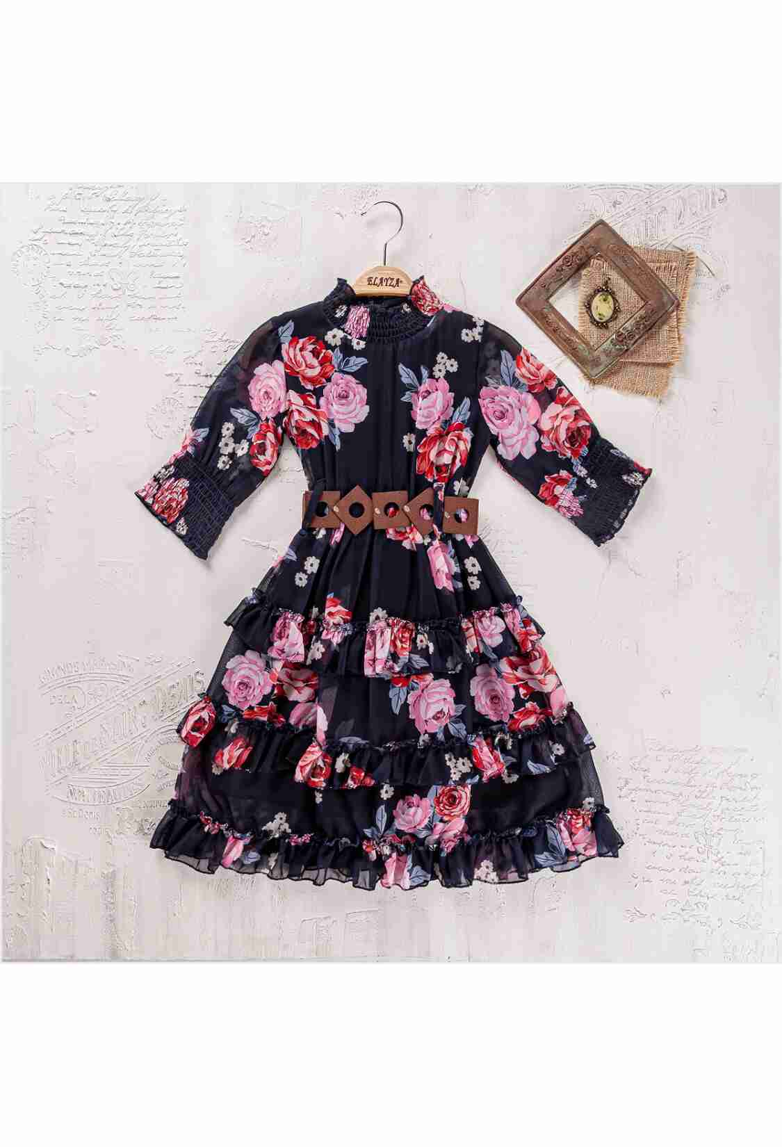 Girl's Dress - Toptan Kız Çocuk Elbise 5-8Y 2023-2311 - Brand: Elayza - Kids & Bby Clothes From TheBS Kids Turkey