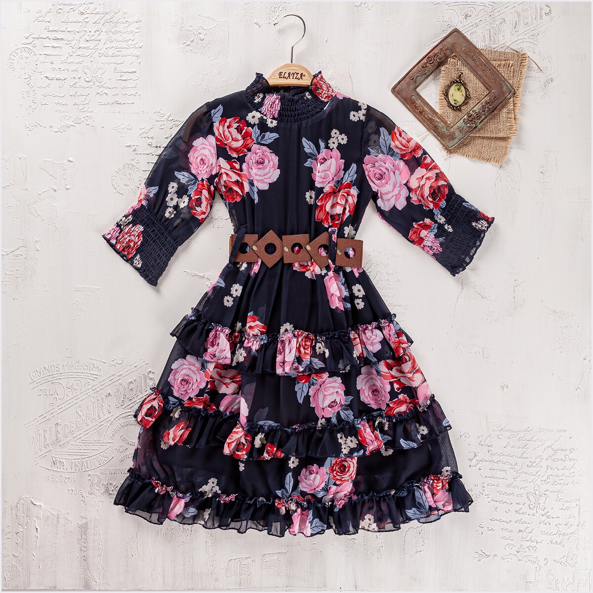 Girl’s Dress – Toptan Kız Çocuk Elbise 5-8Y 2023-2311 – Brand: Elayza – Kids & Bby Clothes From TheBS Kids Turkey