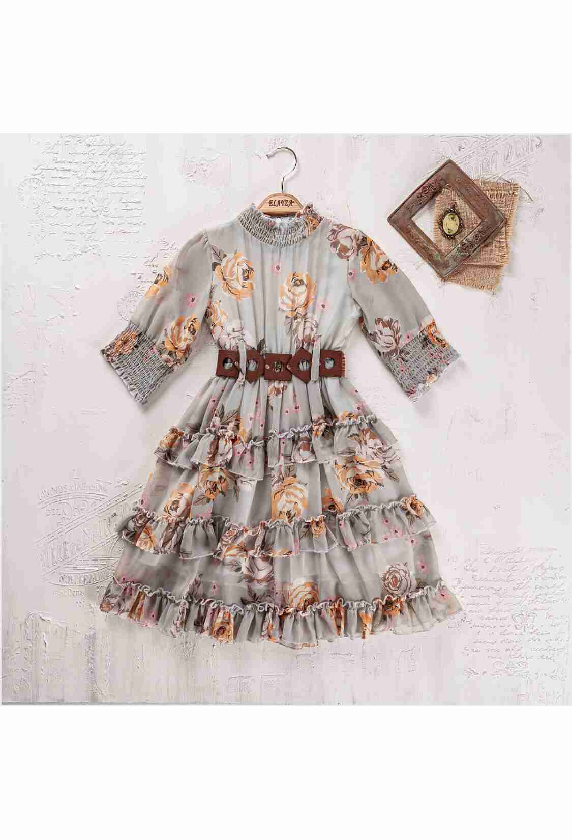 Girl's Dress - Toptan Kız Çocuk Elbise 5-8Y 2023-2311 - Brand: Elayza - Kids & Bby Clothes From TheBS Kids Turkey
