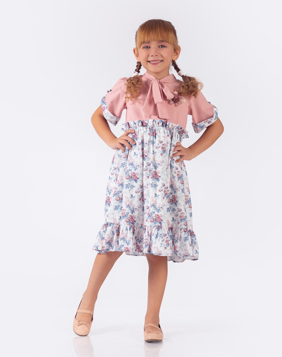 Girl's Dress - Toptan Kız Çocuk Elbise 5-8Y 2023-2335 - Brand: Elayza - Kids & Bby Clothes From TheBS Kids Turkey