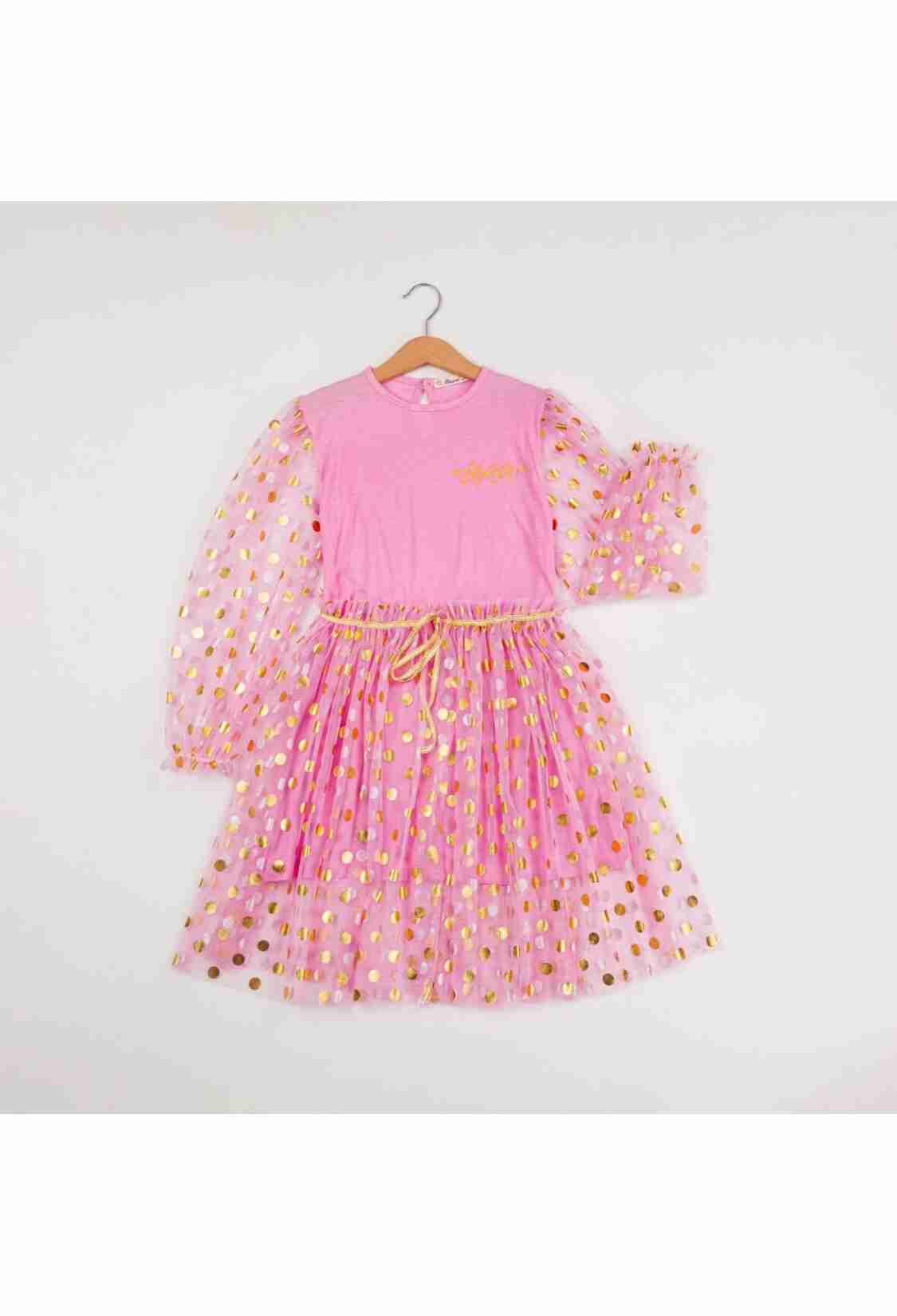 Girl's Dress - Toptan Kız Çocuk Elbise 7-10Y 1016-24111 - Brand: Büşra Bebe - Kids & Bby Clothes From TheBS Kids Turkey