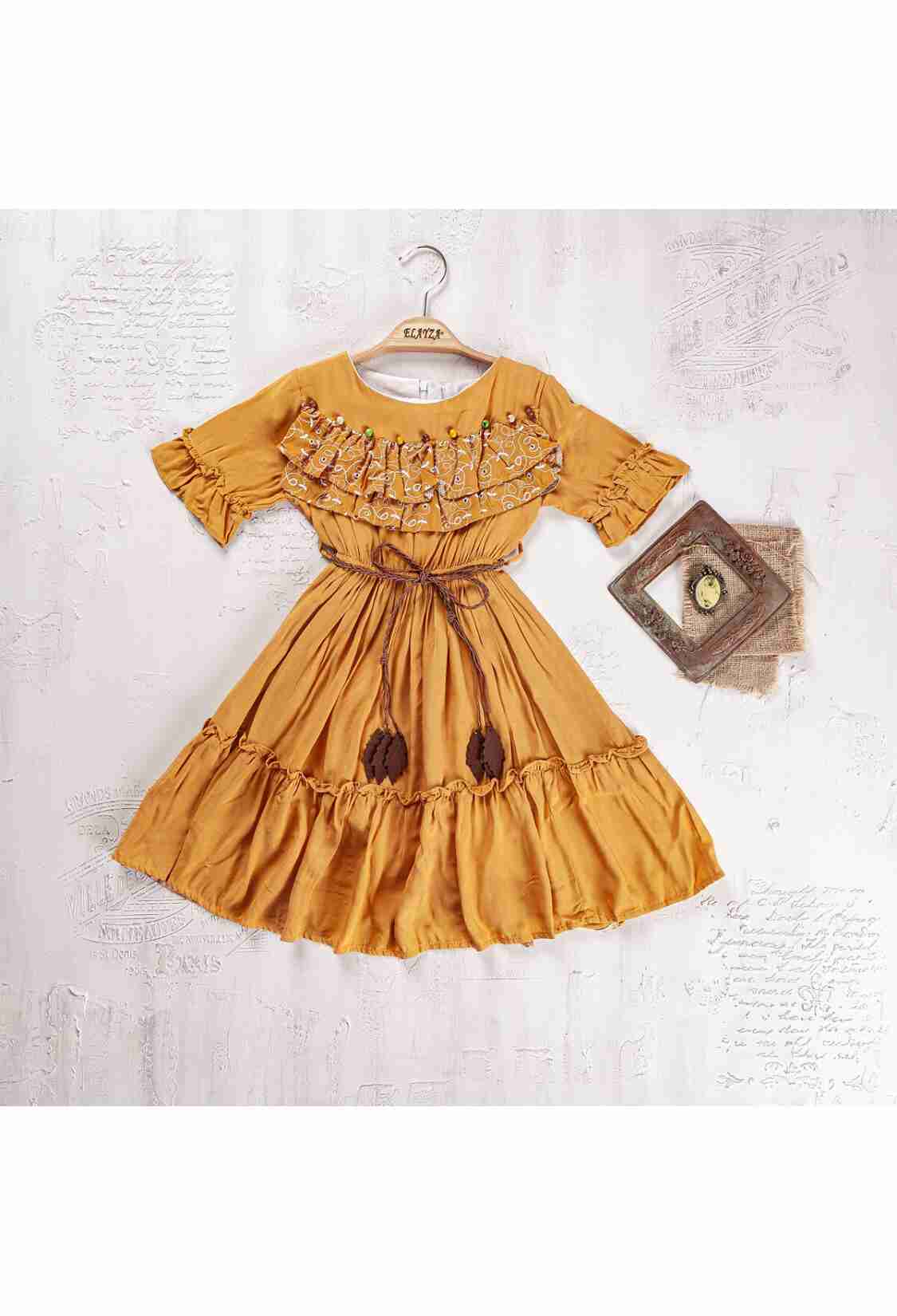 Girl's Dress - Toptan Kız Çocuk Elbise 9-12Y 2023-2237 - Brand: Elayza - Kids & Bby Clothes From TheBS Kids Turkey