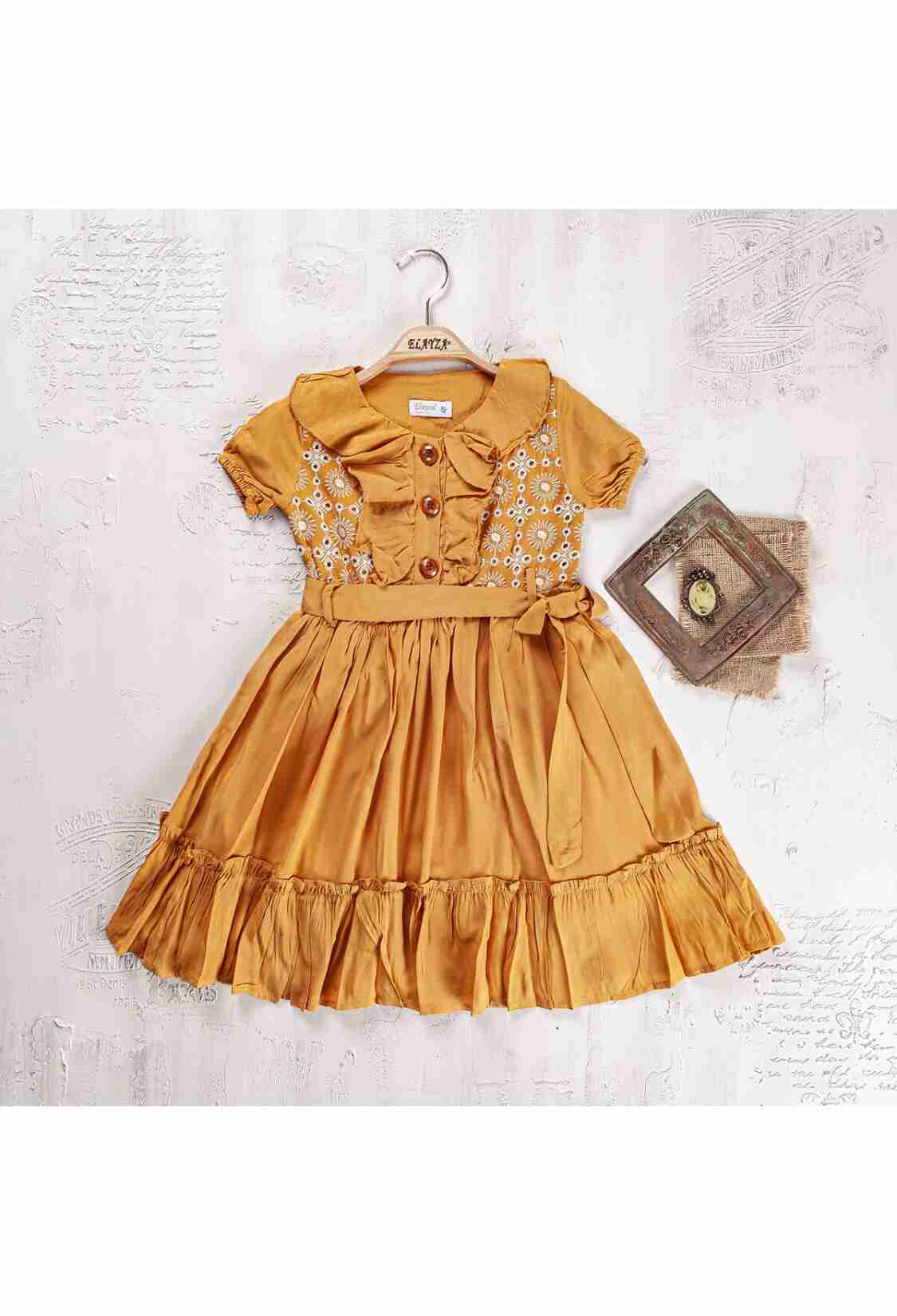 Girl's Dress - Toptan Kız Çocuk Elbise 9-12Y 2023-2243 - Brand: Elayza - Kids & Bby Clothes From TheBS Kids Turkey