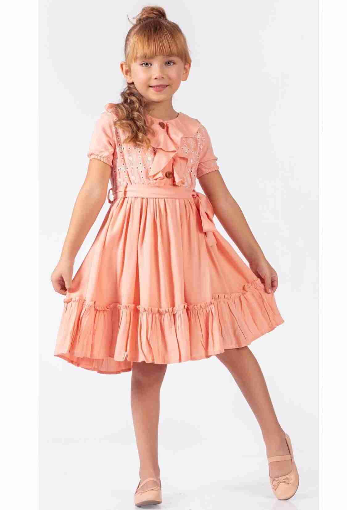 Girl's Dress - Toptan Kız Çocuk Elbise 9-12Y 2023-2243 - Brand: Elayza - Kids & Bby Clothes From TheBS Kids Turkey