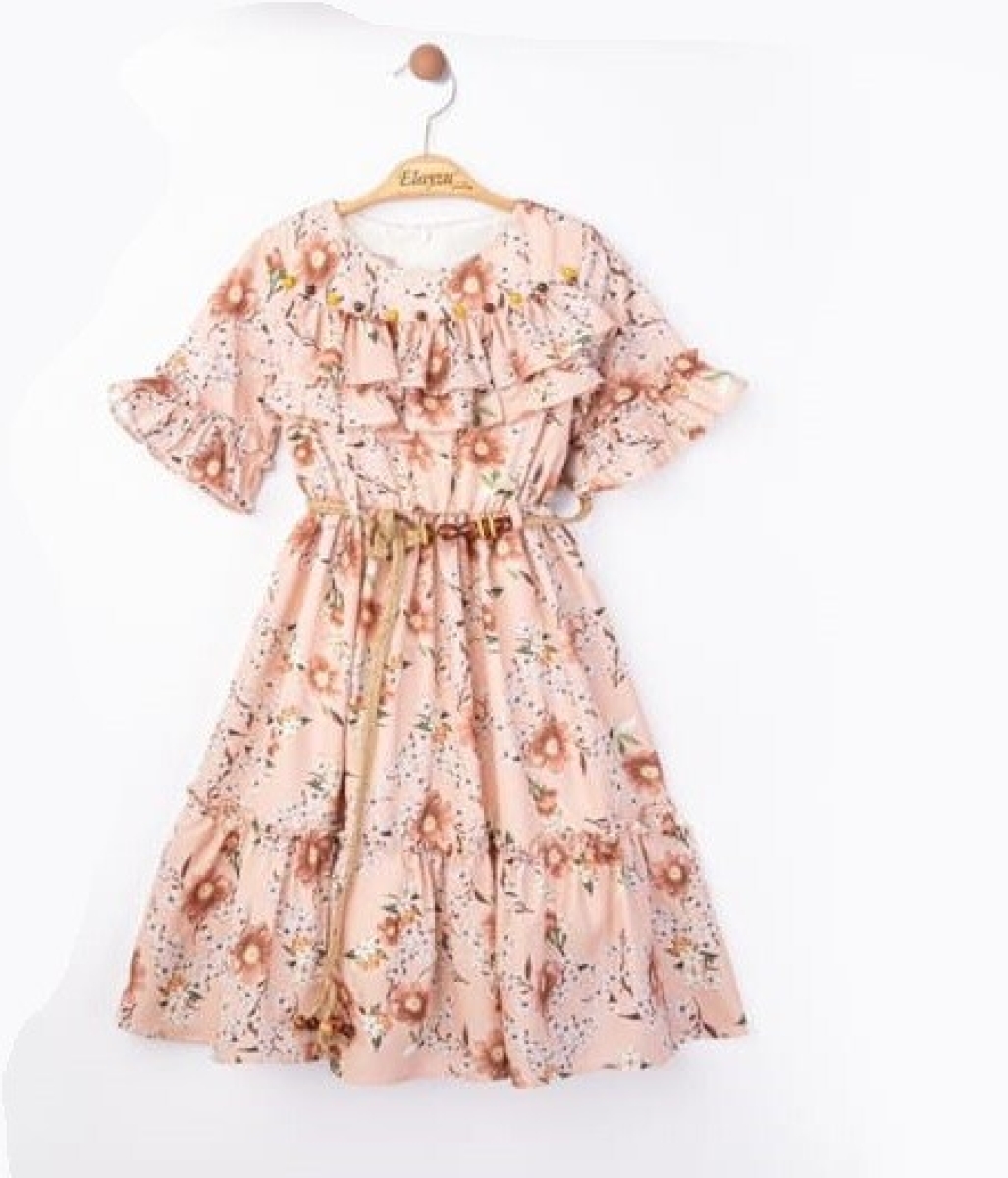 Girl's Dress - Toptan Kız Çocuk Elbise 9-12Y 2023-2251 - Brand: Elayza - Kids & Bby Clothes From TheBS Kids Turkey