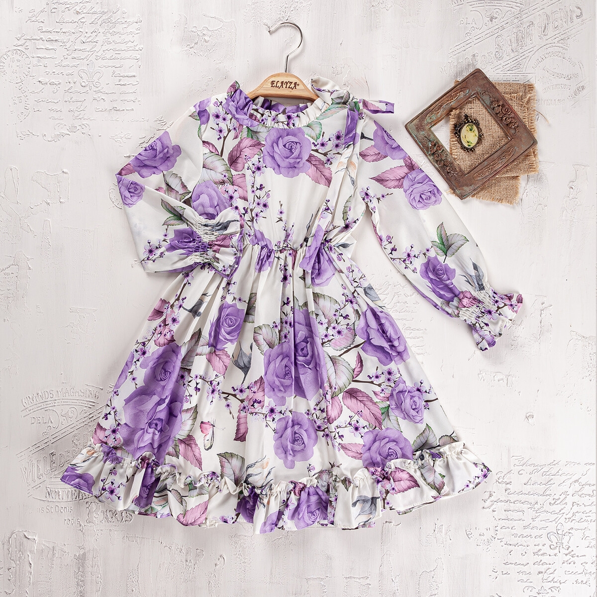 Girl's Dress - Toptan Kız Çocuk Elbise 9-12Y 2023-2277 - Brand: Elayza - Kids & Bby Clothes From TheBS Kids Turkey