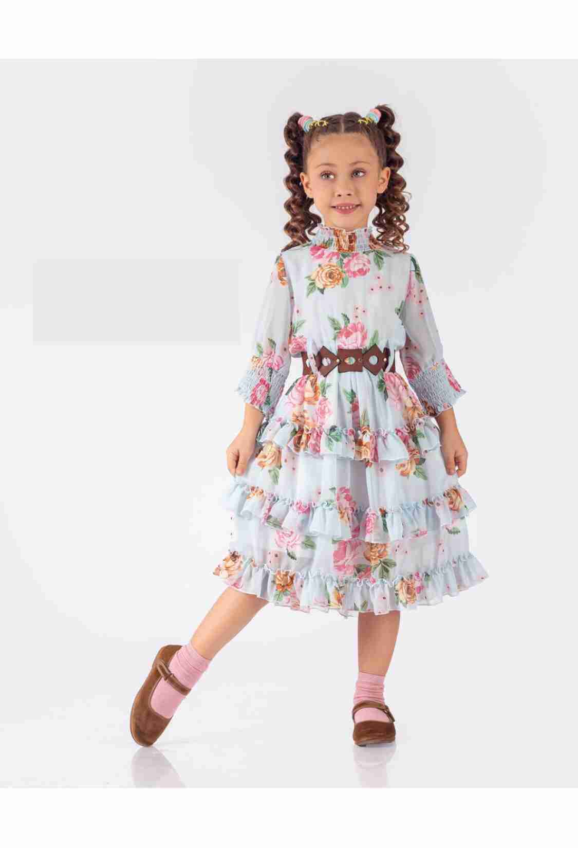 Girl's Dress - Toptan Kız Çocuk Elbise 9-12Y 2023-2312 - Brand: Elayza - Kids & Bby Clothes From TheBS Kids Turkey