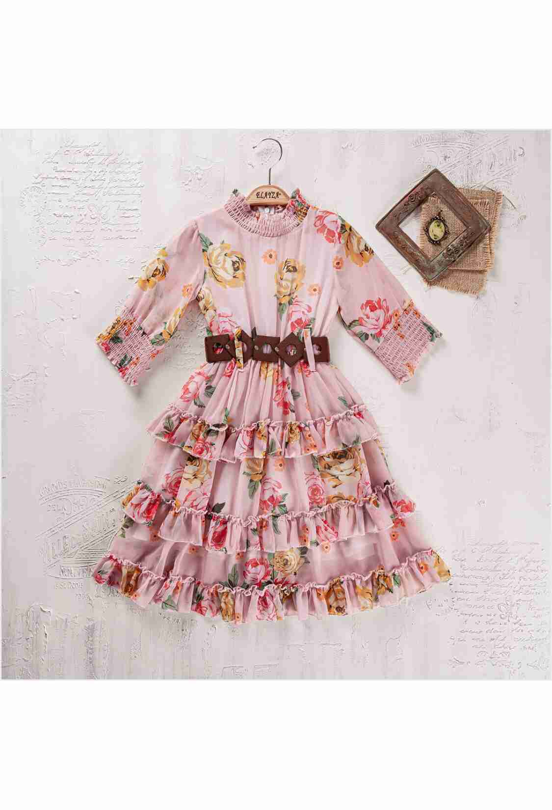 Girl's Dress - Toptan Kız Çocuk Elbise 9-12Y 2023-2312 - Brand: Elayza - Kids & Bby Clothes From TheBS Kids Turkey