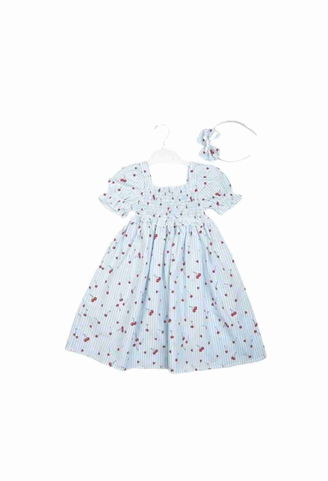 Girl's Dress - Toptan Kız Çocuk Kiraz Desenli Elbise 3-6Y 1016-23117 - Brand: Büşra Bebe - Kids & Bby Clothes From TheBS Kids Turkey