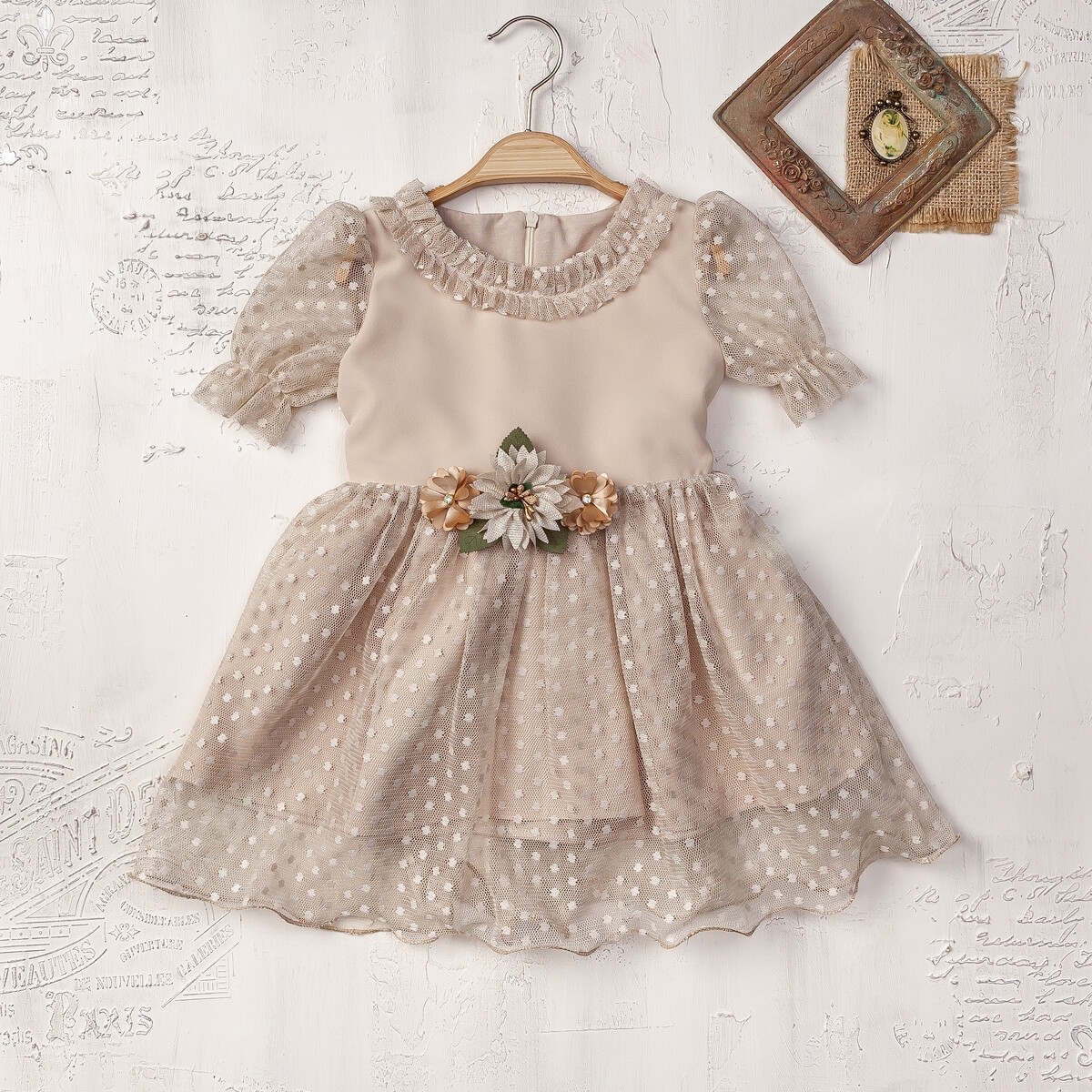 Girl’s Dress – Toptan Kız Çocuk Kısa Kollu Elbisesi 2-5Y 2023-2405 – Brand: Elayza – Kids & Bby Clothes From TheBS Kids Turkey