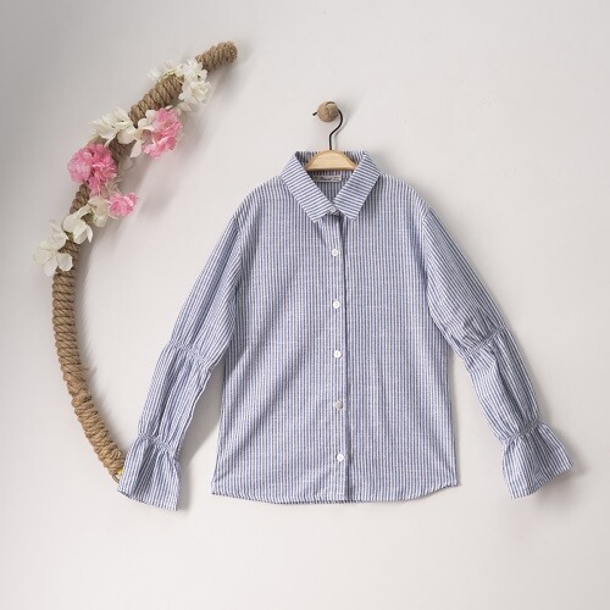 Girl's Shirt - Toptan Kız Çocuk Kolu Lastikli Gömlek 11-14Y 1016-23150 - Brand: Büşra Bebe - Kids & Bby Clothes From TheBS Kids Turkey