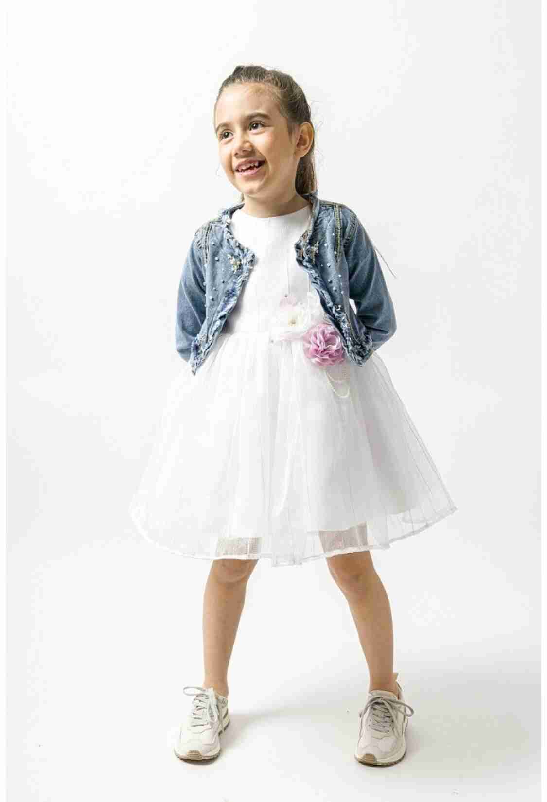 Girls' Outerwear - Toptan Kız Çocuk Püsküllü Kot Ceket 6-9Y 1022-23403 - Brand: Wecan - Kids & Bby Clothes From TheBS Kids Turkey